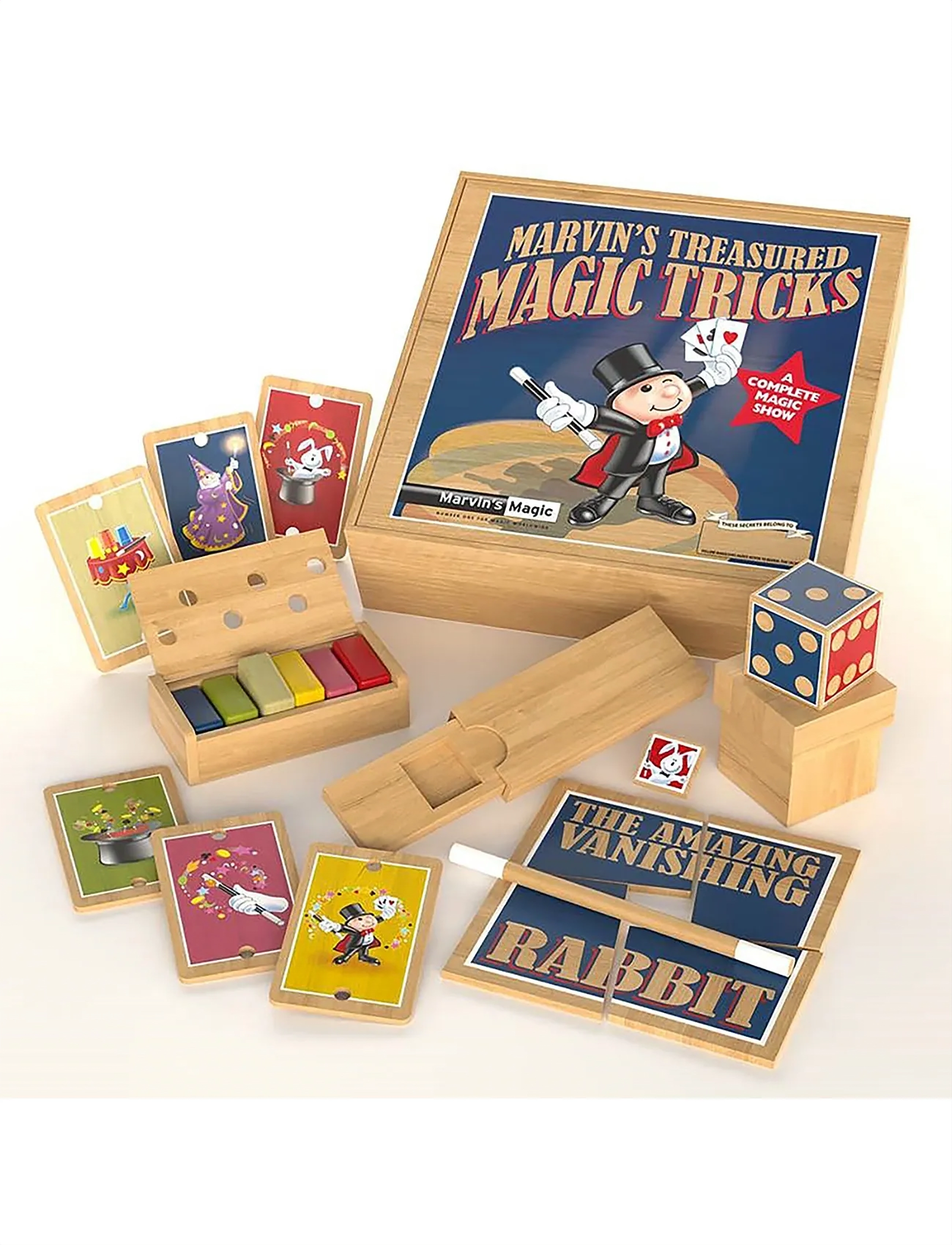 Marvin's Magic Marvin's Treasured Magic Tricks (Wooden Set), One Size, Multi/patterned, Spil > Hukommelse, Børn