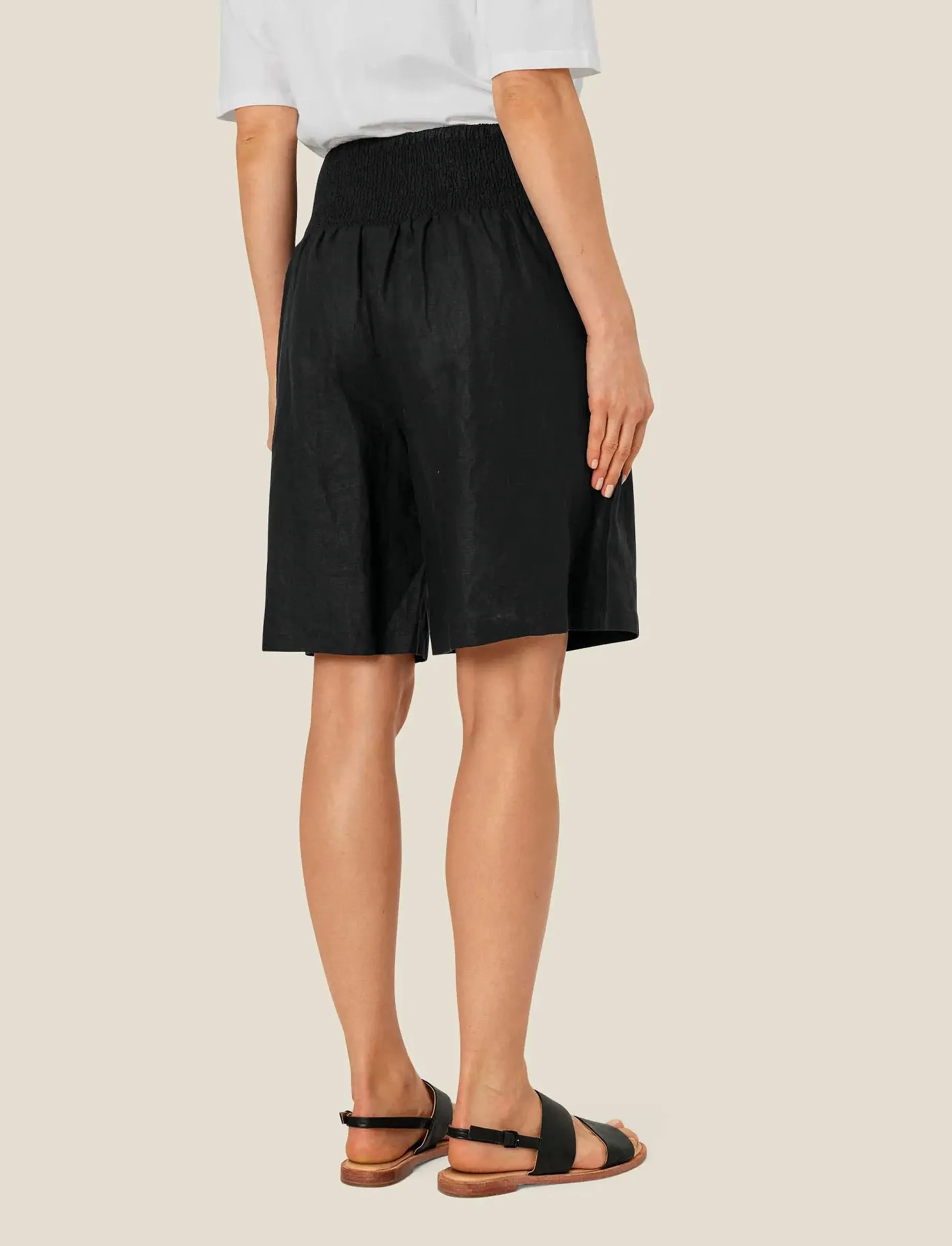 Masai - MaPinja - linneshorts - black - 3