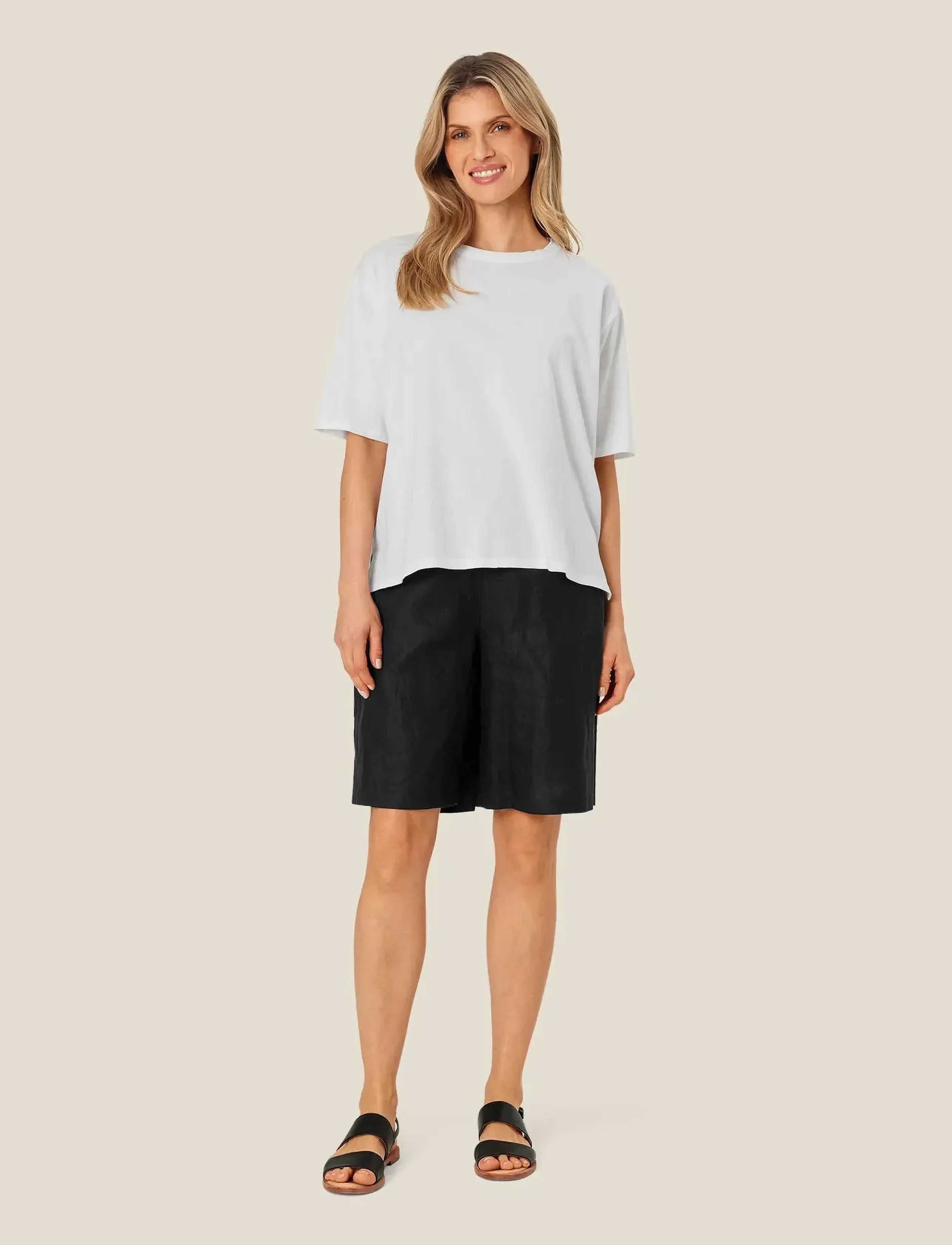 Masai - MaPinja - linneshorts - black - 5