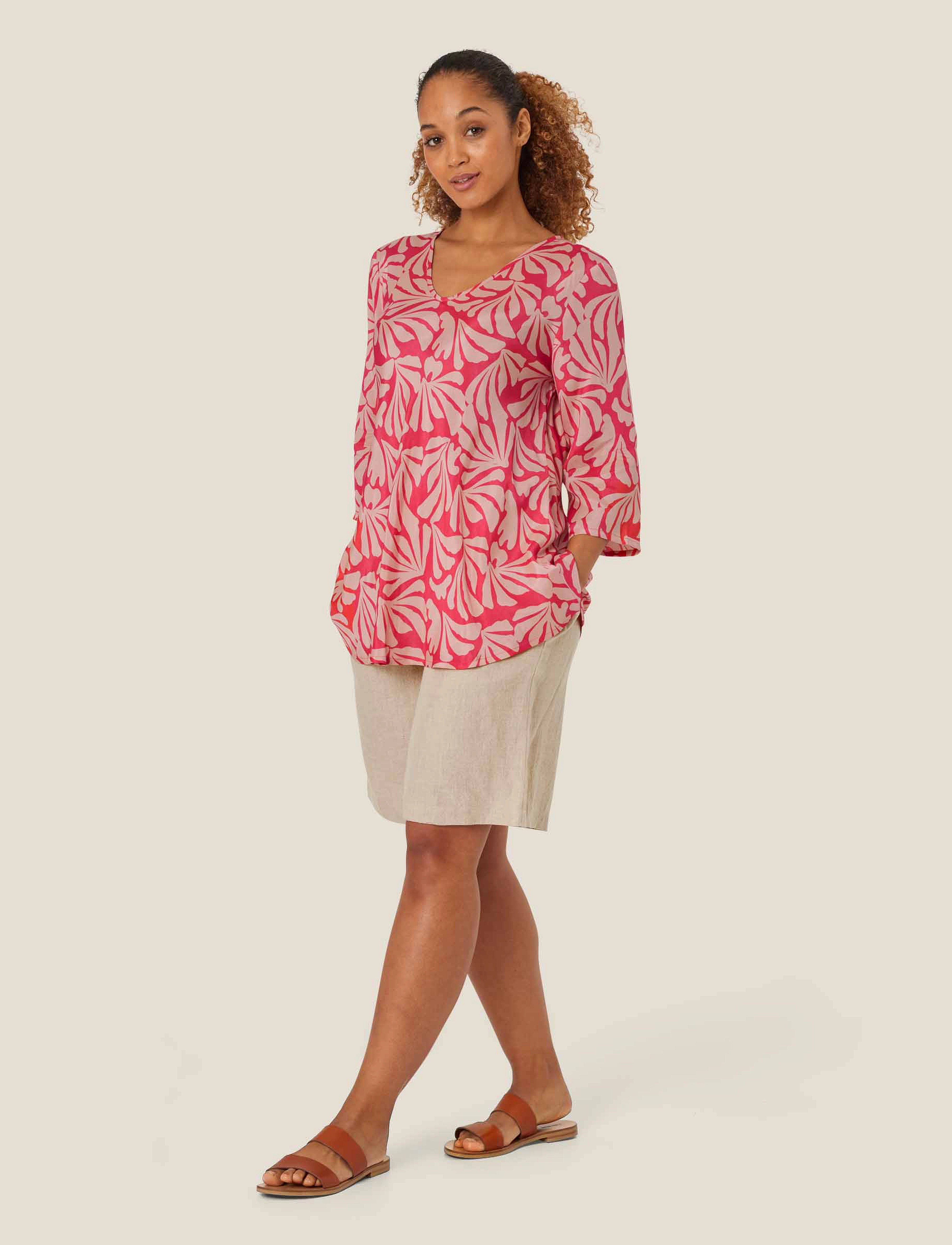 Masai - MaPinja - linshorts - natural - 3
