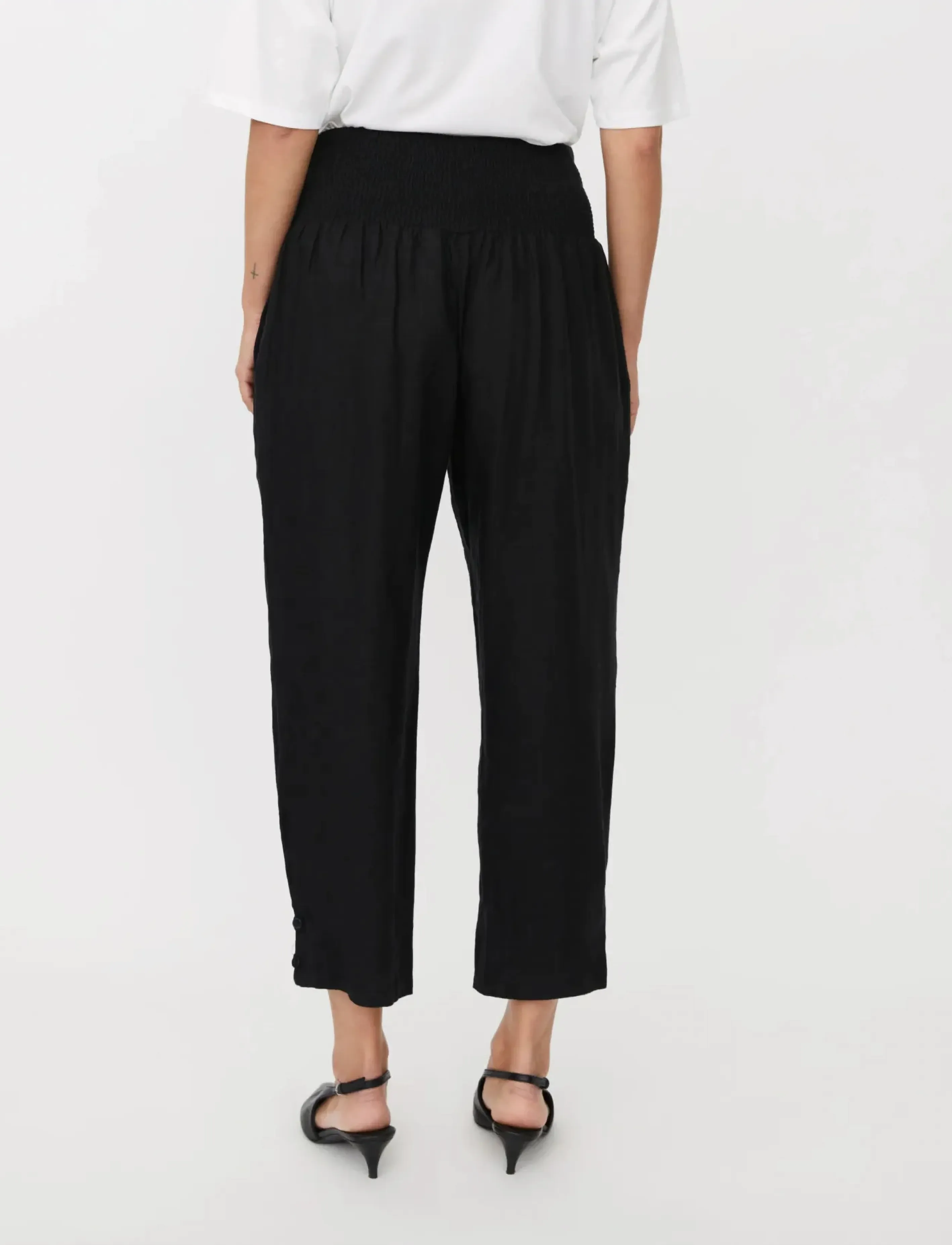 Masai - MaPenna - spodnie lniane - black - 3