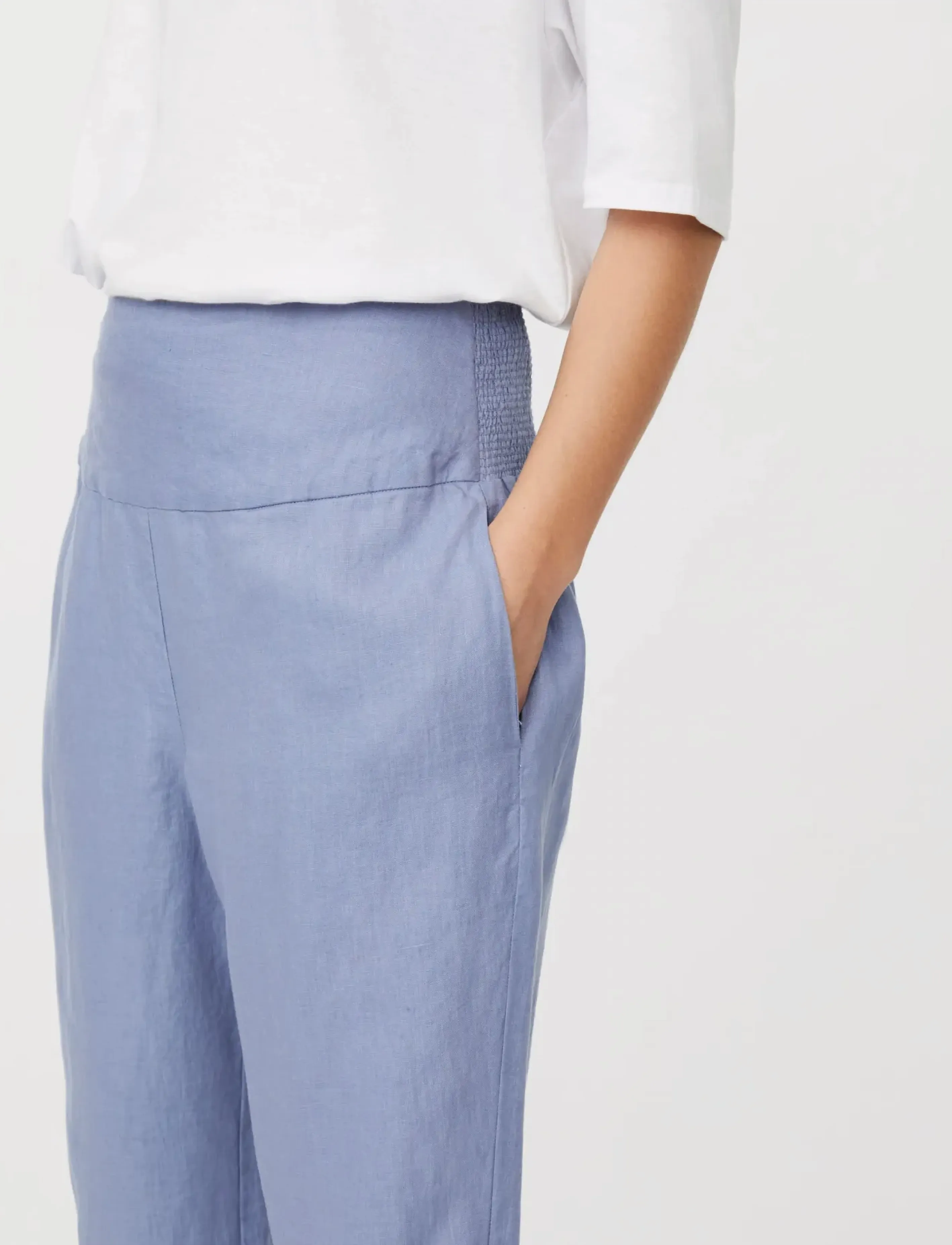 Masai - MaPenna - spodnie lniane - stonewash - 4