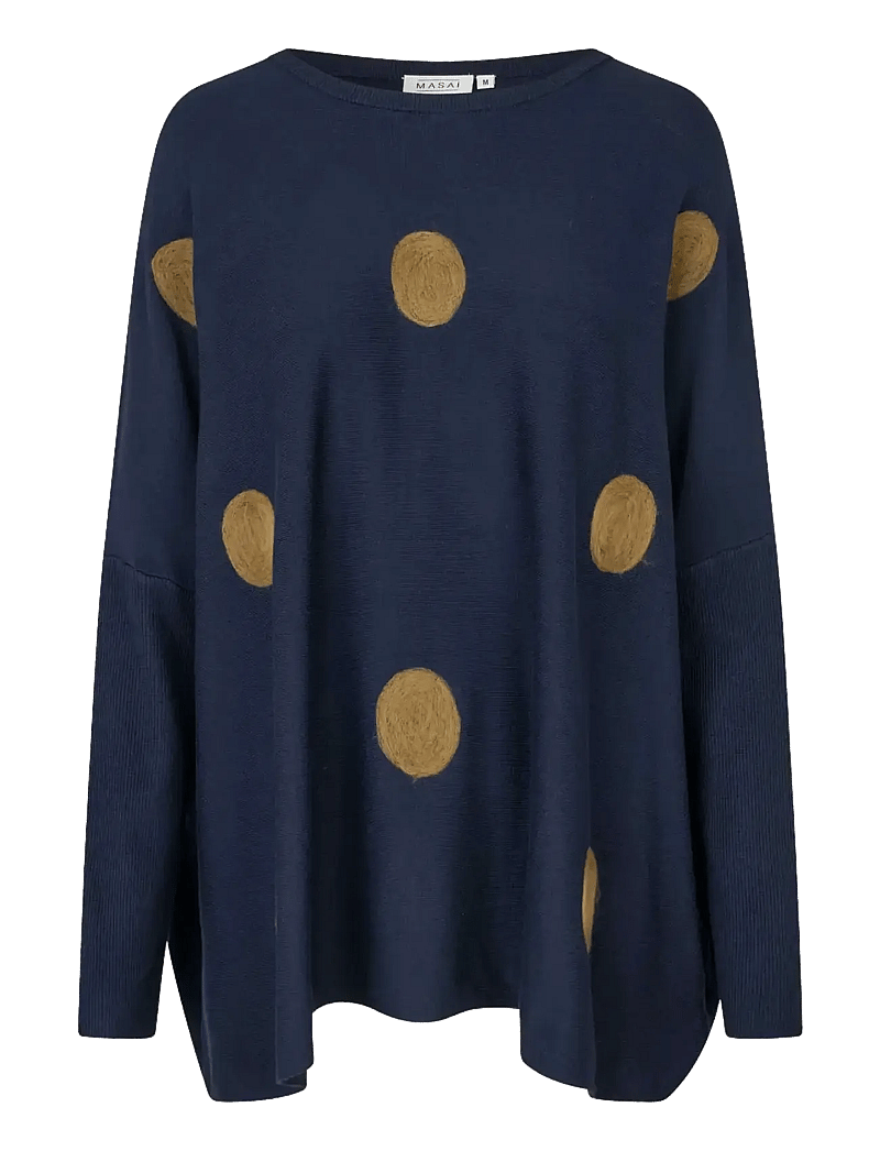 Masai - MaFanasi - stickade tröjor - navy blazer - 1