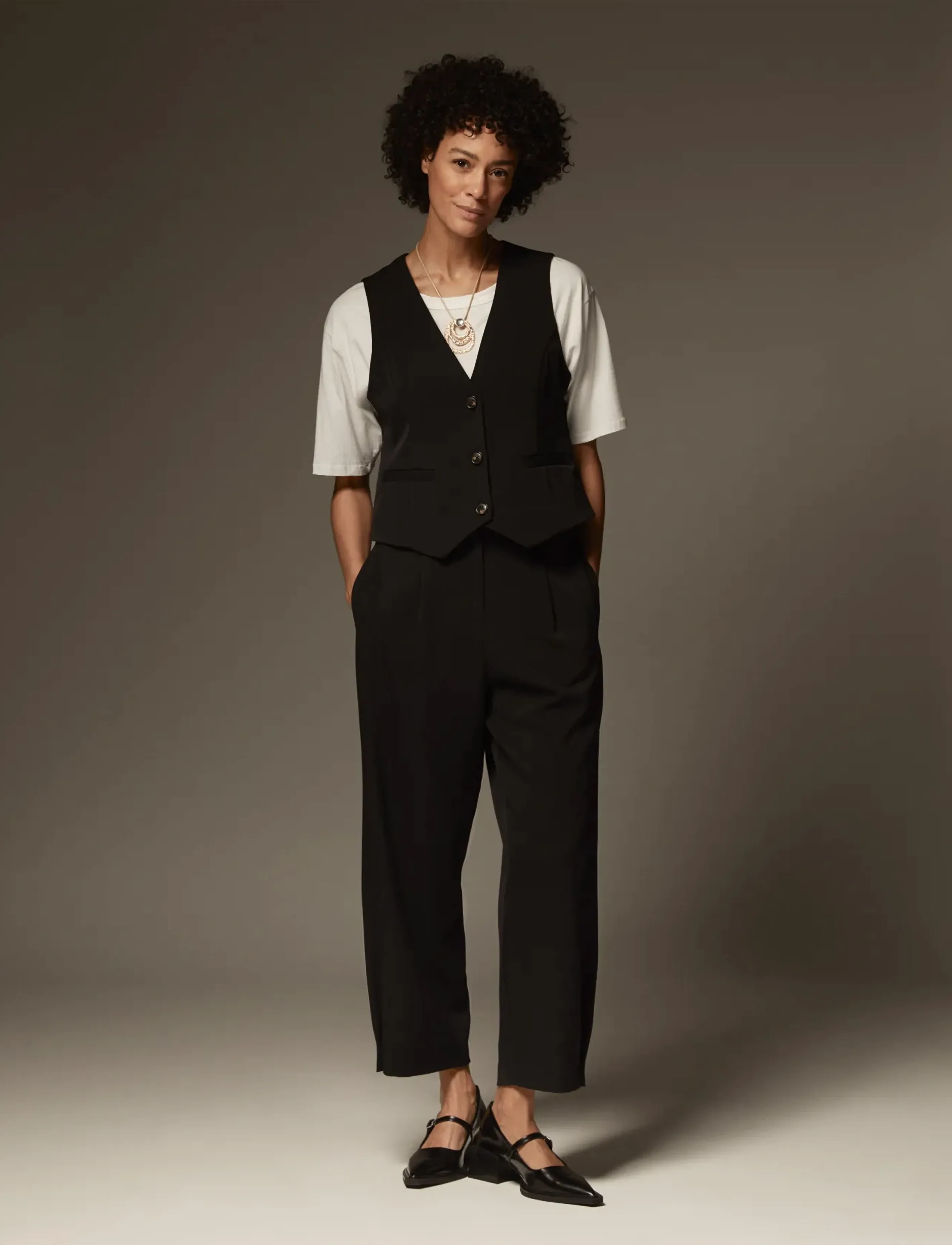 Masai MaPunna - Spodnie szerokie - BLACK / black