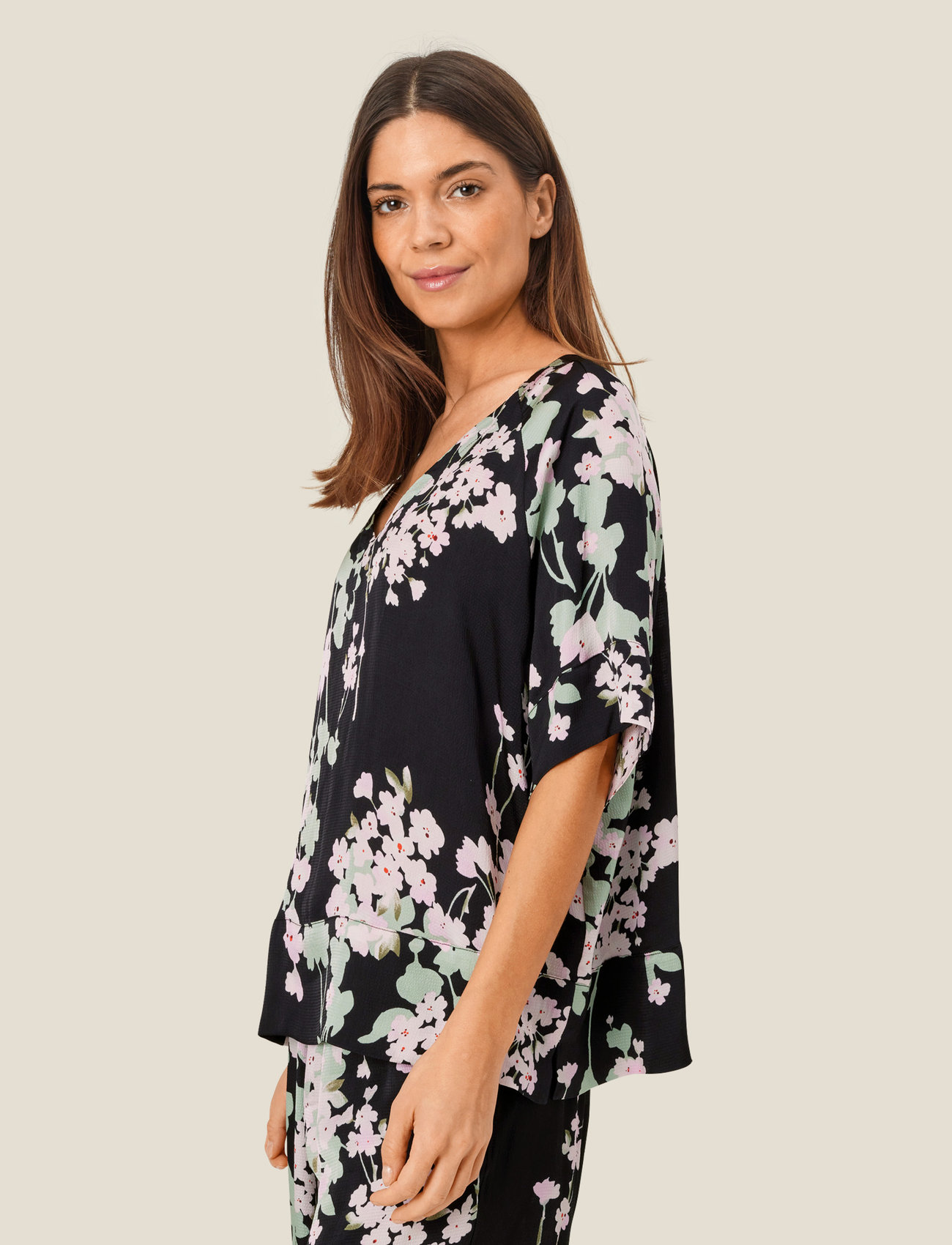 Masai - MaBegitta - short-sleeved blouses - pink lady - 4