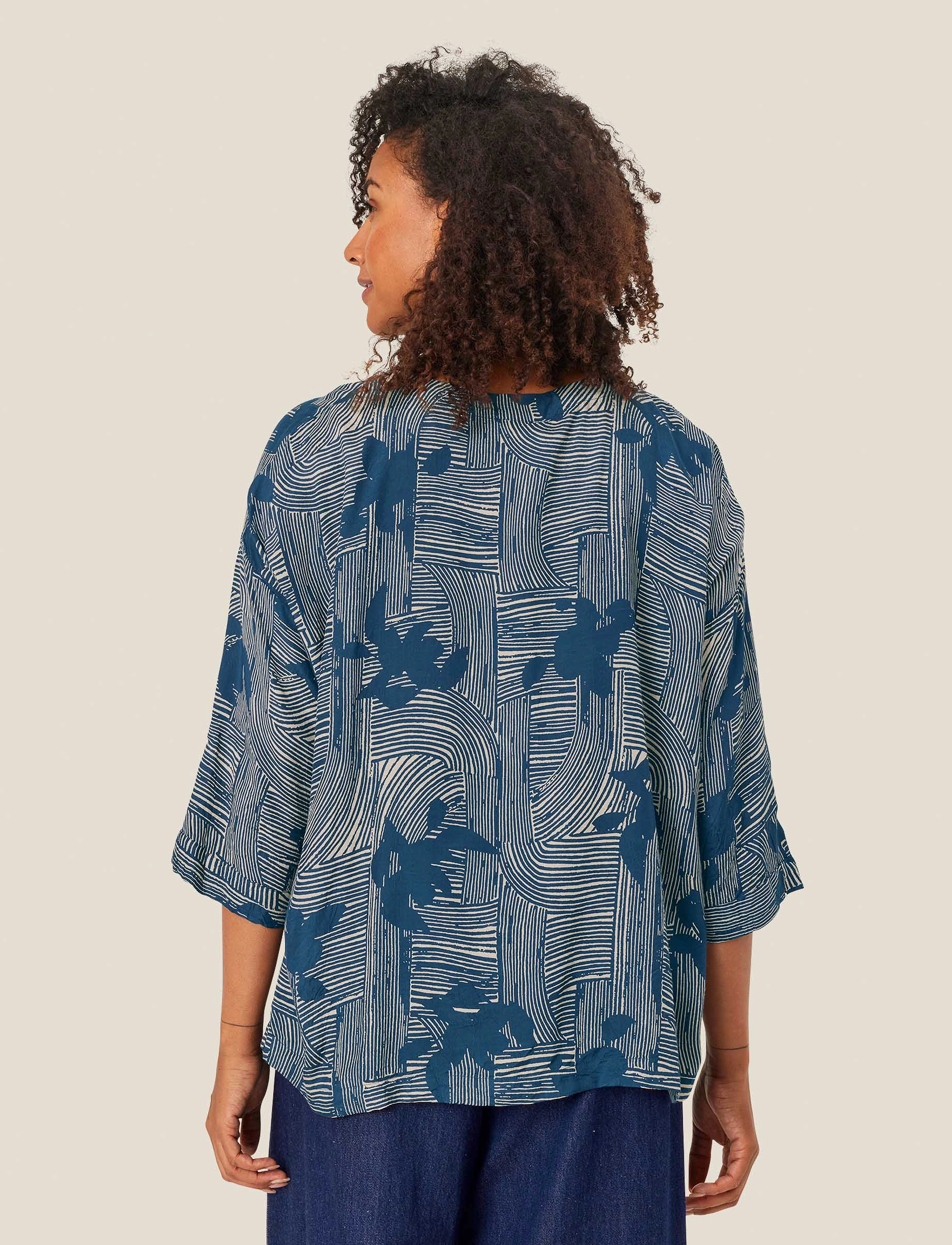 Masai - MaBecca - langärmlige blusen - sargasso sea - 4