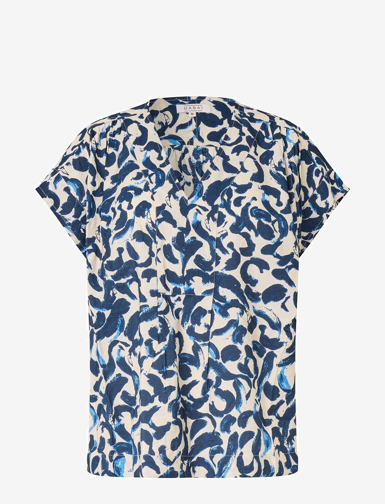 Masai - MaBraidy - short-sleeved blouses - ultramarine - 0