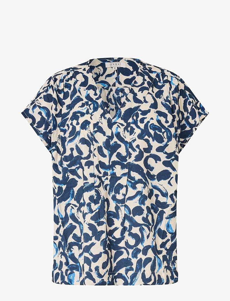Masai - MaBraidy - kurzämlige blusen - ultramarine - 1