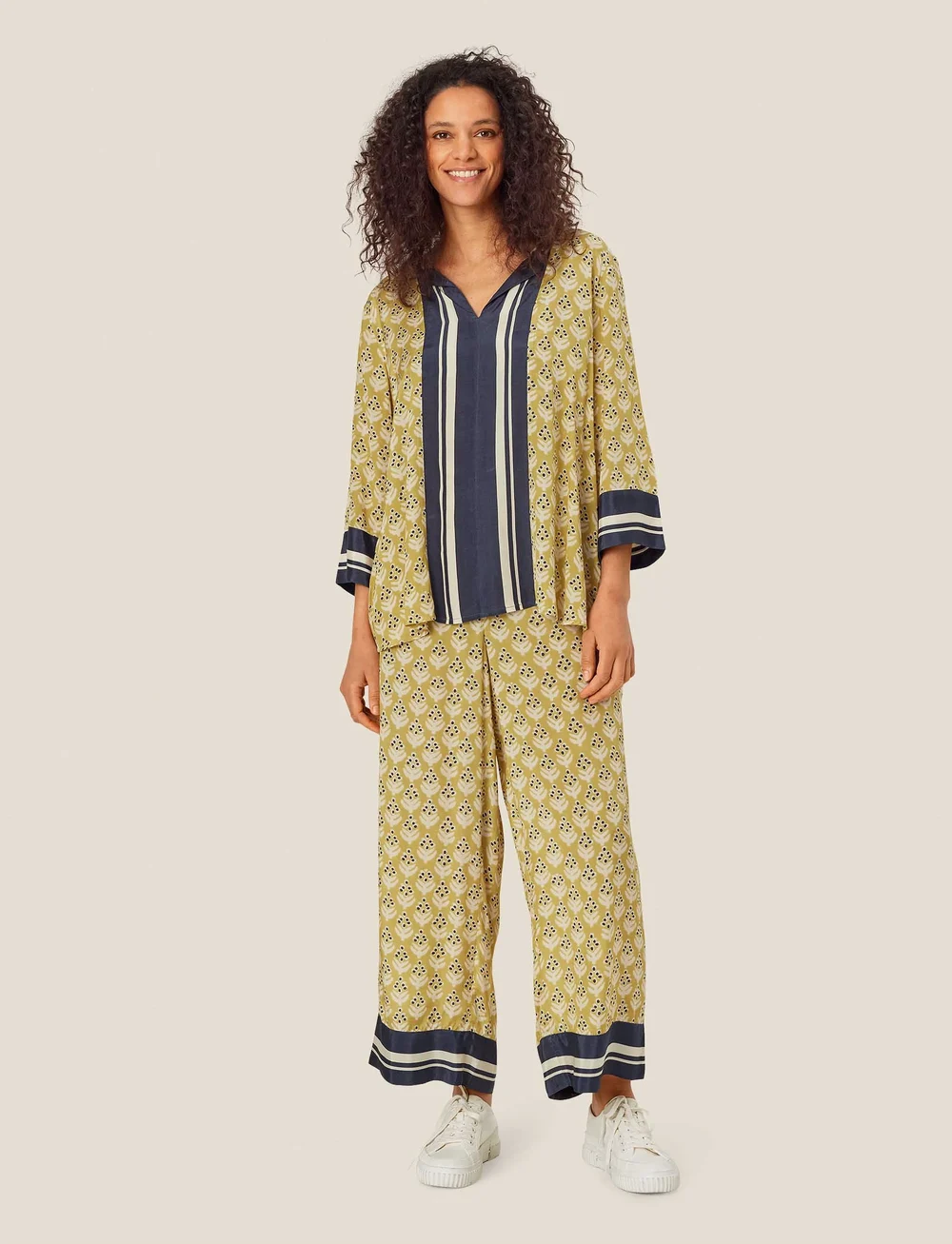 Masai - MaPeronella - wide leg trousers - burnish gold - 5