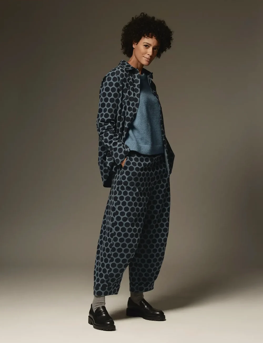 Masai - MaPyrella - barrel-bukser - navy blazer - 0