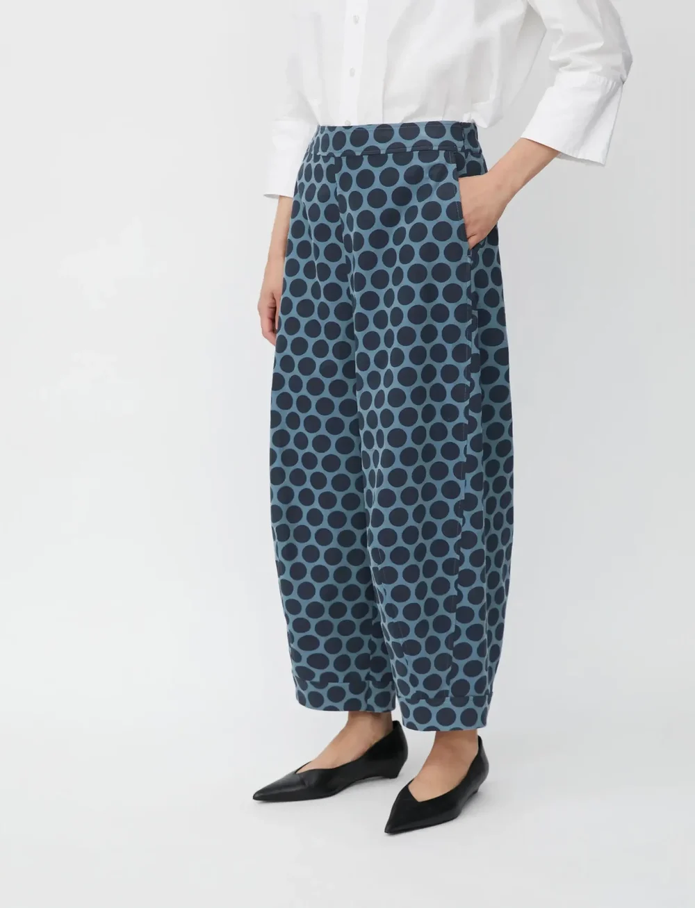 Masai - MaPyrella - barrel-bukser - navy blazer - 3