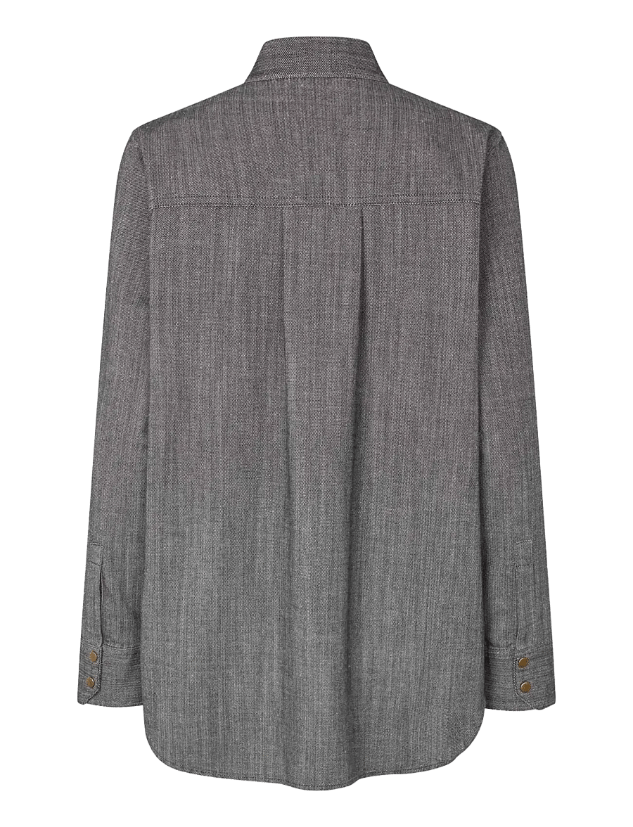 Masai - MaIannie - long-sleeved shirts - dark denim - 2