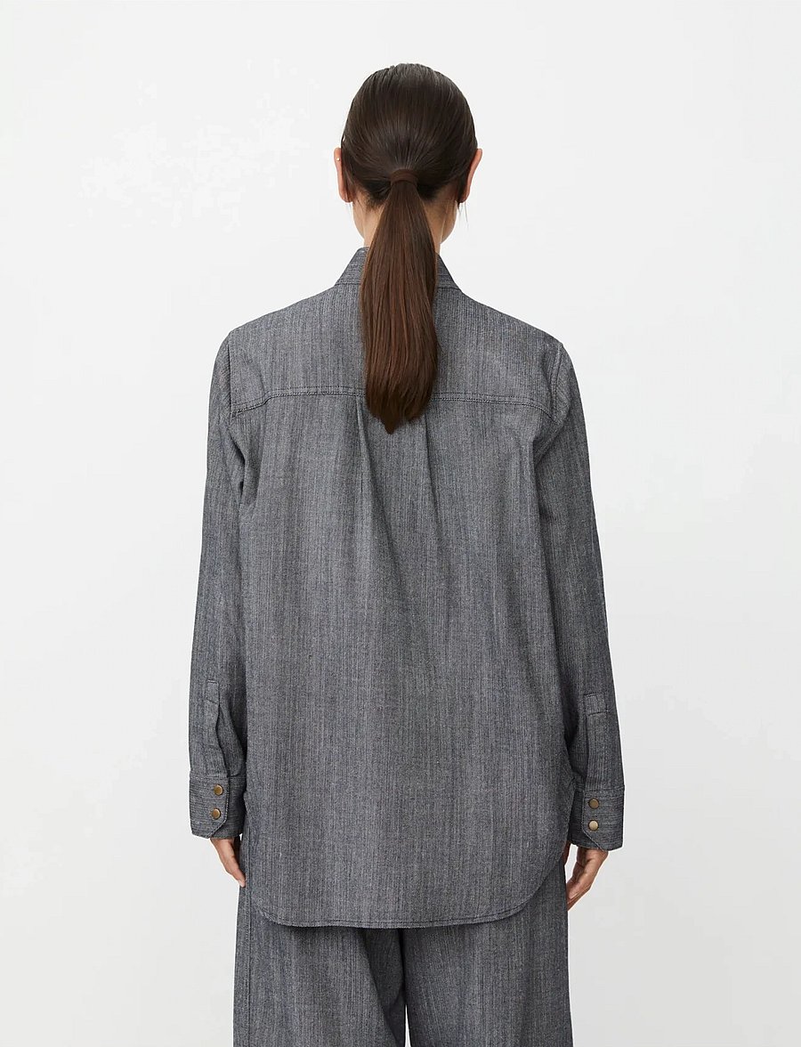 Masai - MaIannie - long-sleeved shirts - dark denim - 3