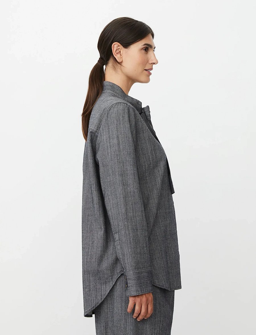 Masai - MaIannie - long-sleeved shirts - dark denim - 5
