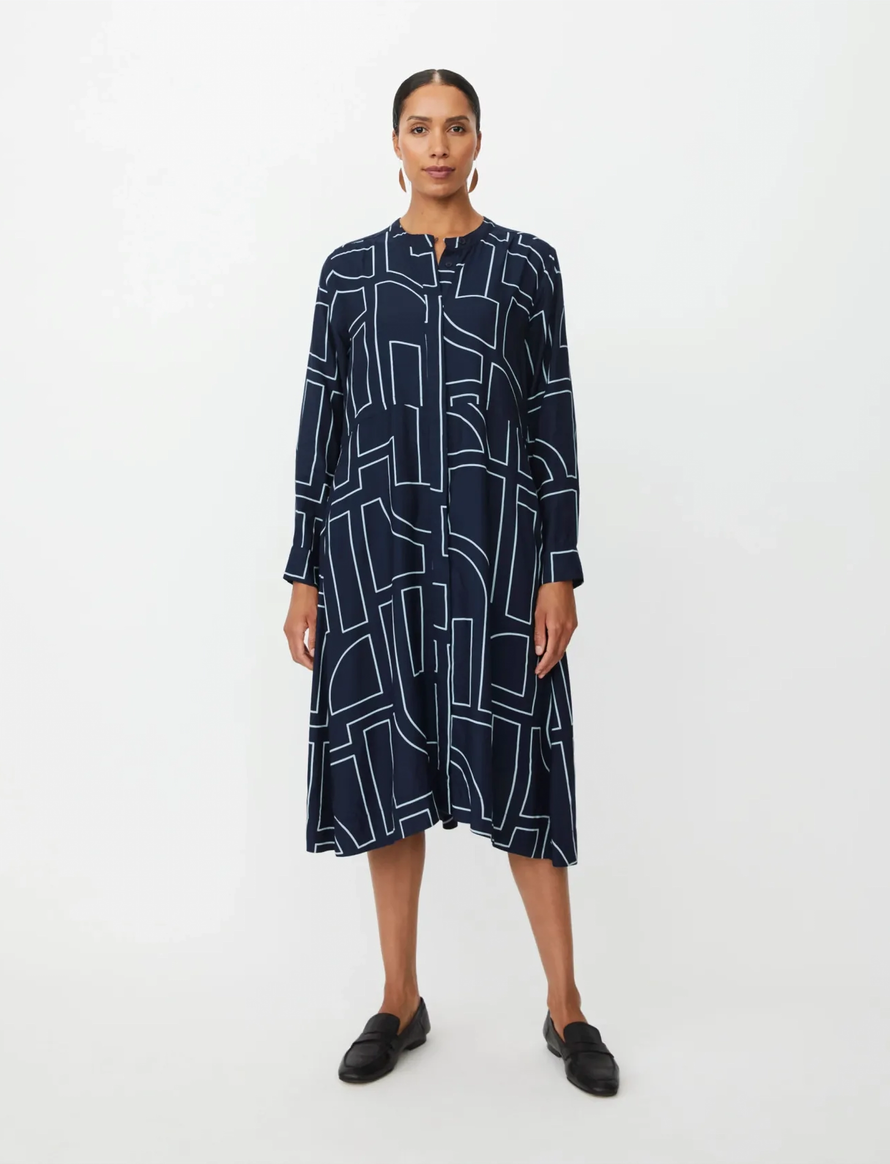 Masai - MaNataly - sukienki koszulowe - navy blazer - 2