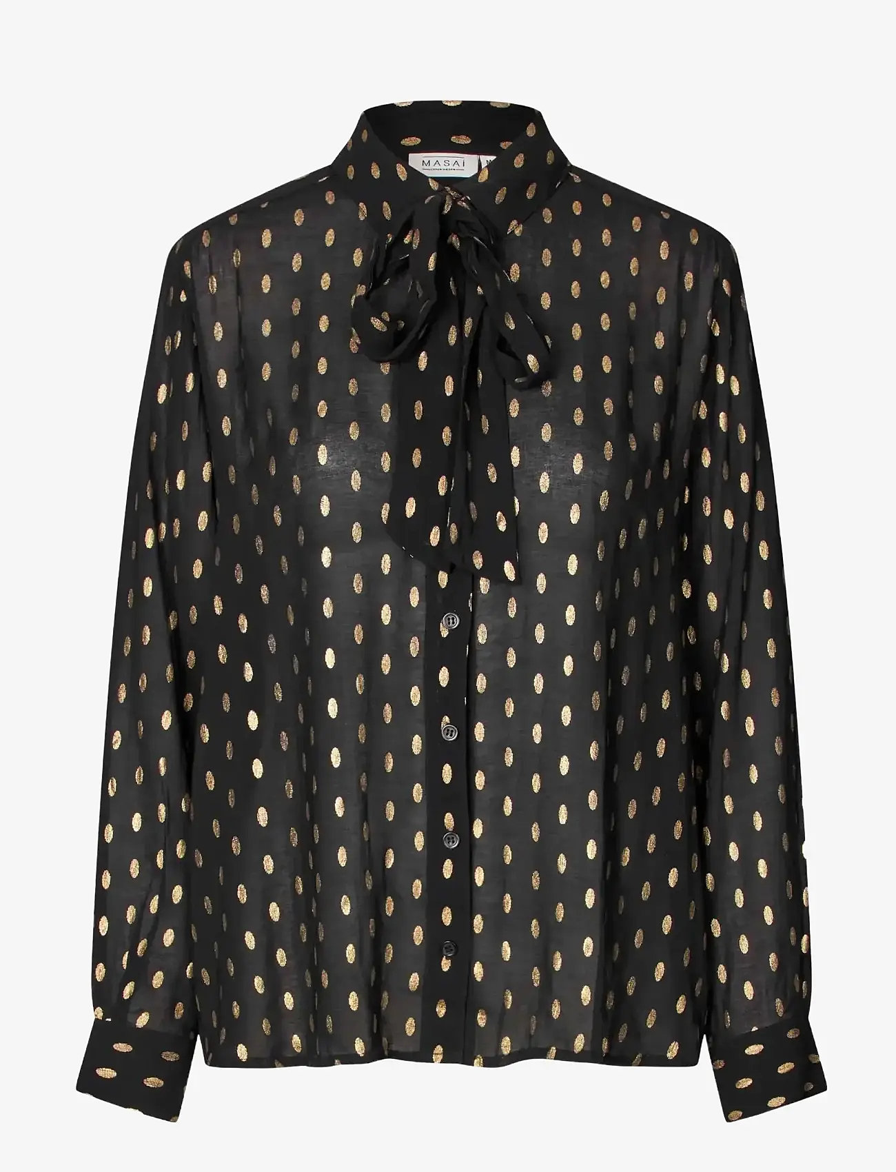 Masai - MaInoria - long-sleeved blouses - black - 0