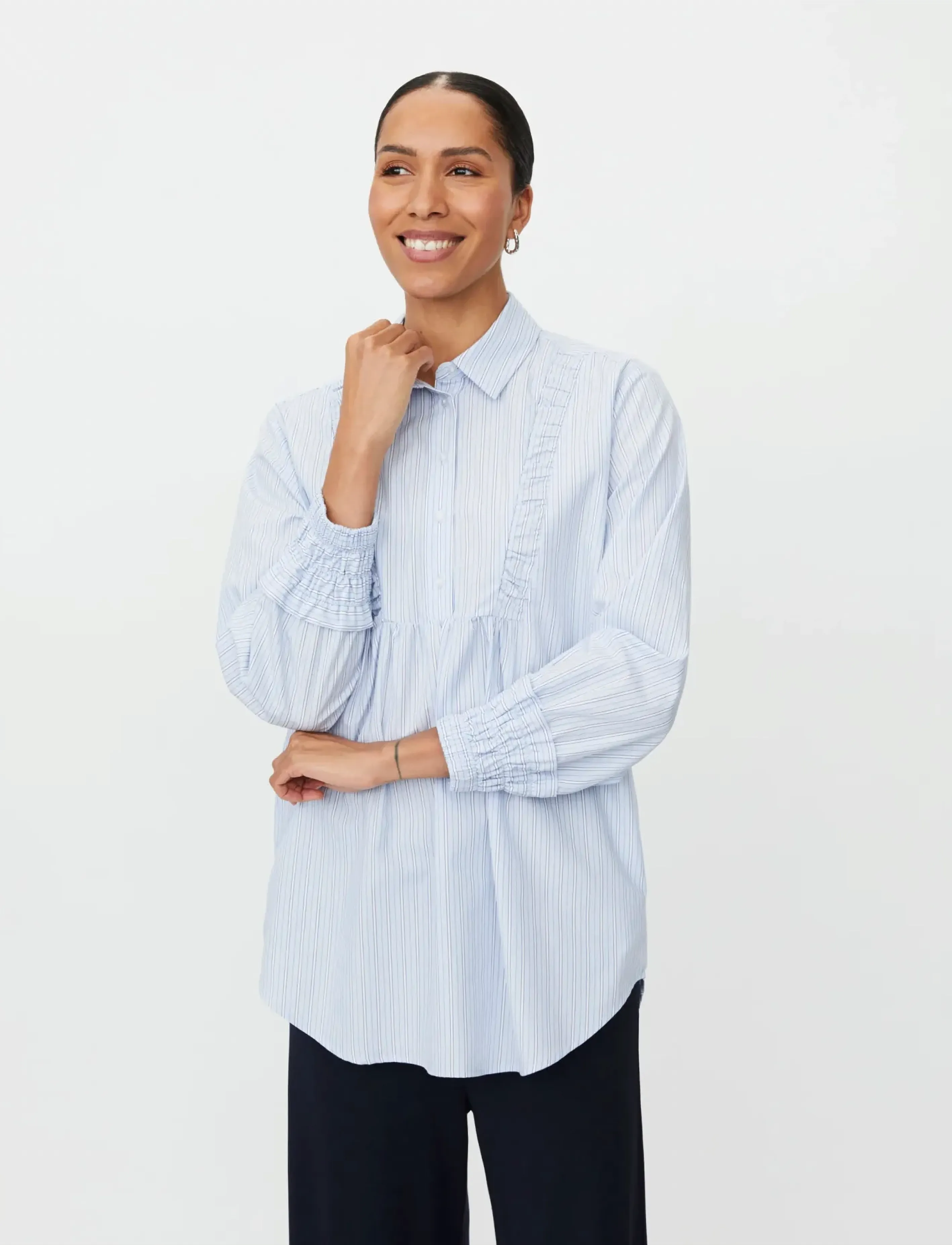Masai Magetisha, XXL, Shirts, Blau - Long-sleeved, Frauen