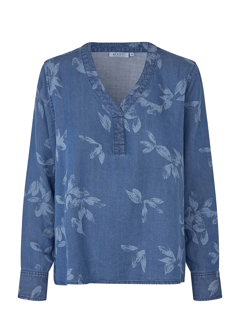 Masai - MaDariane - långärmade blusar - blue denim - 0