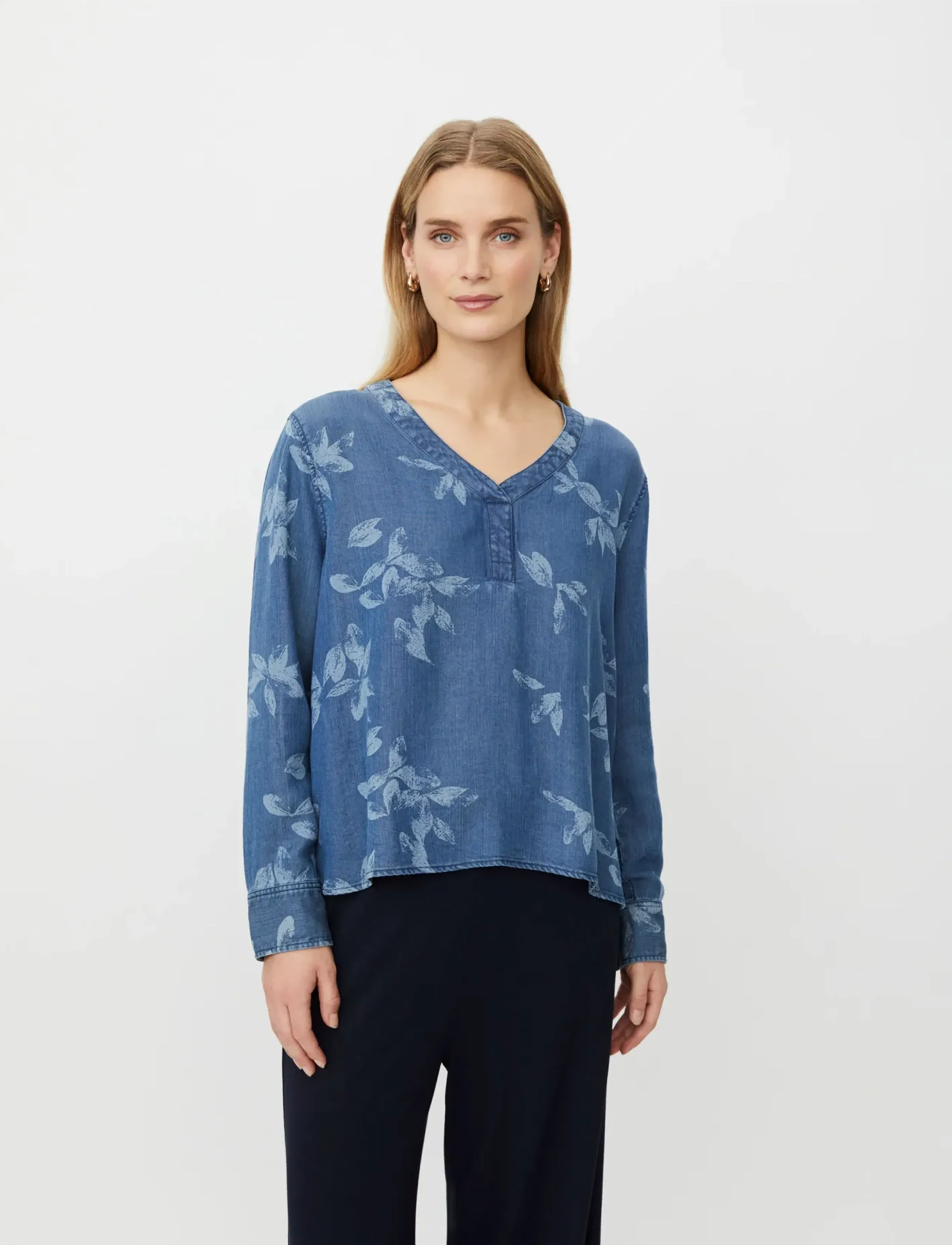 Masai - MaDariane - langerma blússur - blue denim - 2