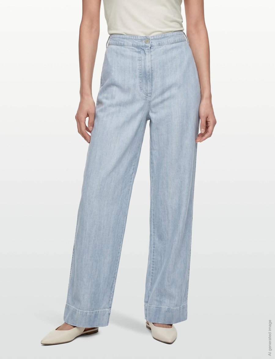 Masai - MaPelyra - spodnie szerokie - washed denim - 3