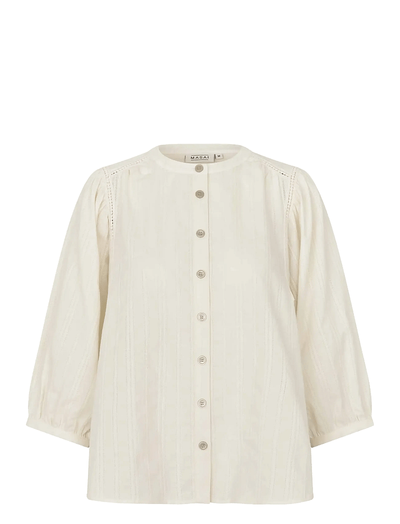 Masai - MaIthara - langärmlige hemden - whitecap - 0