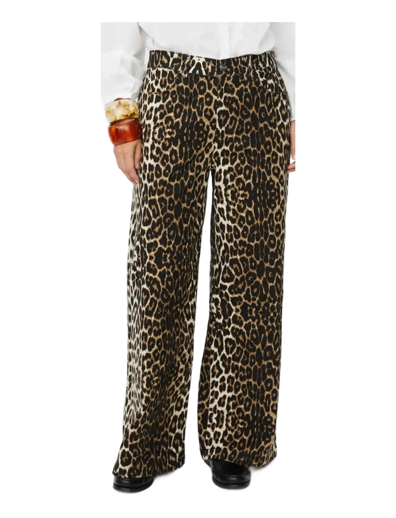 Masai Mapassang, Kvinder, Brede Bukser Med Leopardprint, Multi/mønstret, Str: S