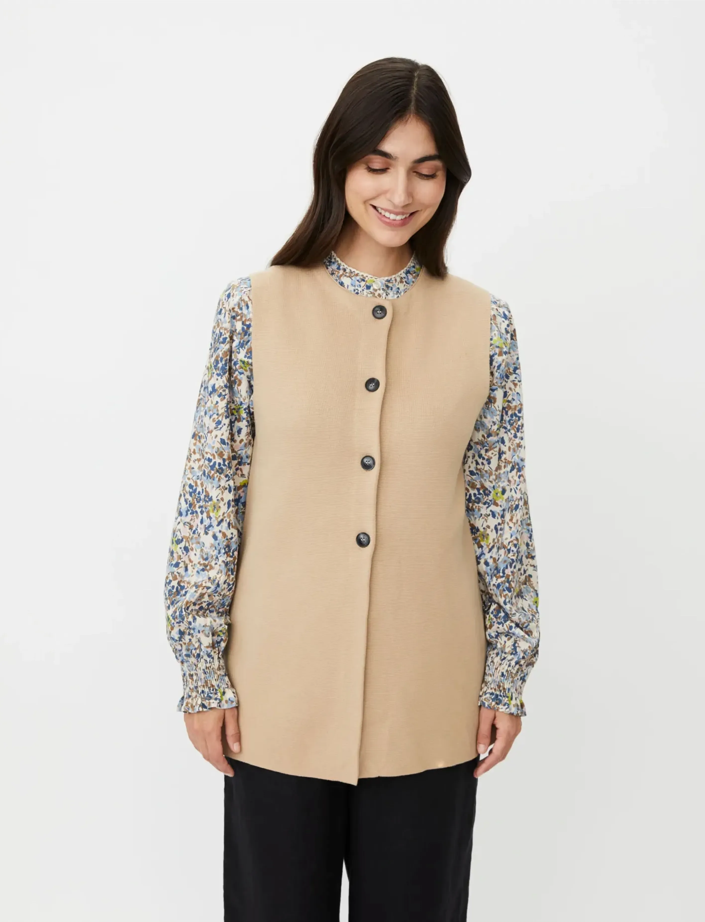 Masai Malinbine, XS, Beige, Veste > Strikkede Veste, Dame