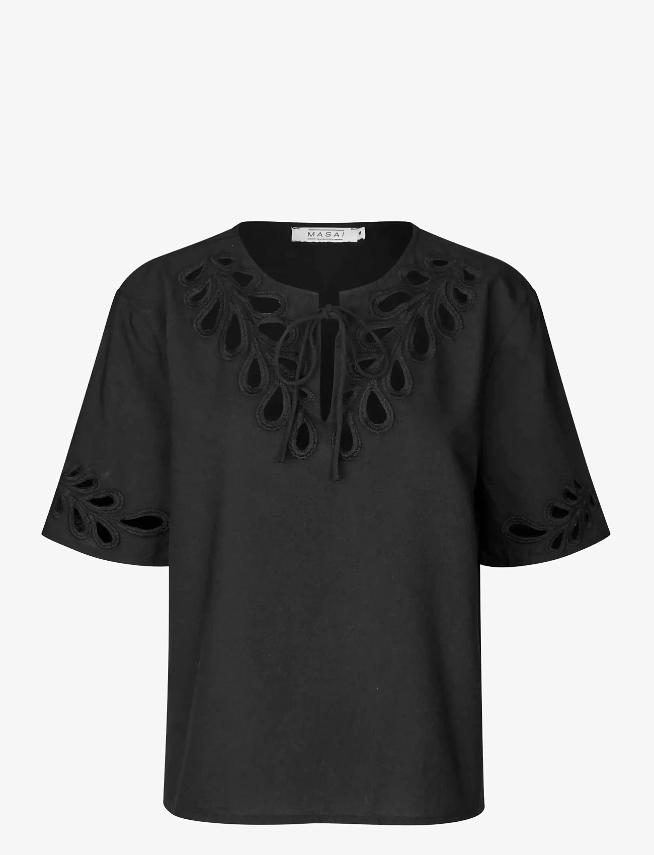 Masai - MaDyselle - kurzämlige blusen - black - 1