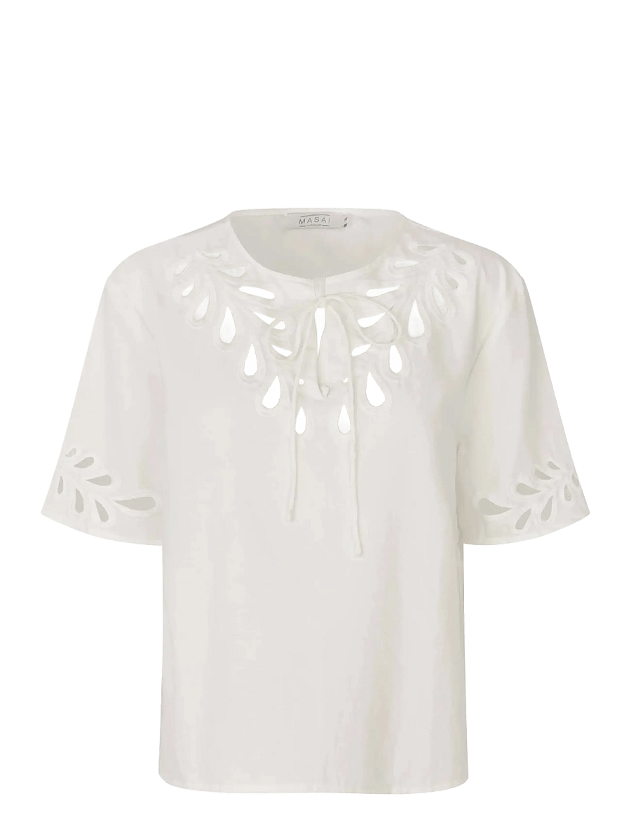 Masai - MaDyselle - kortärmade blusar - white - 1