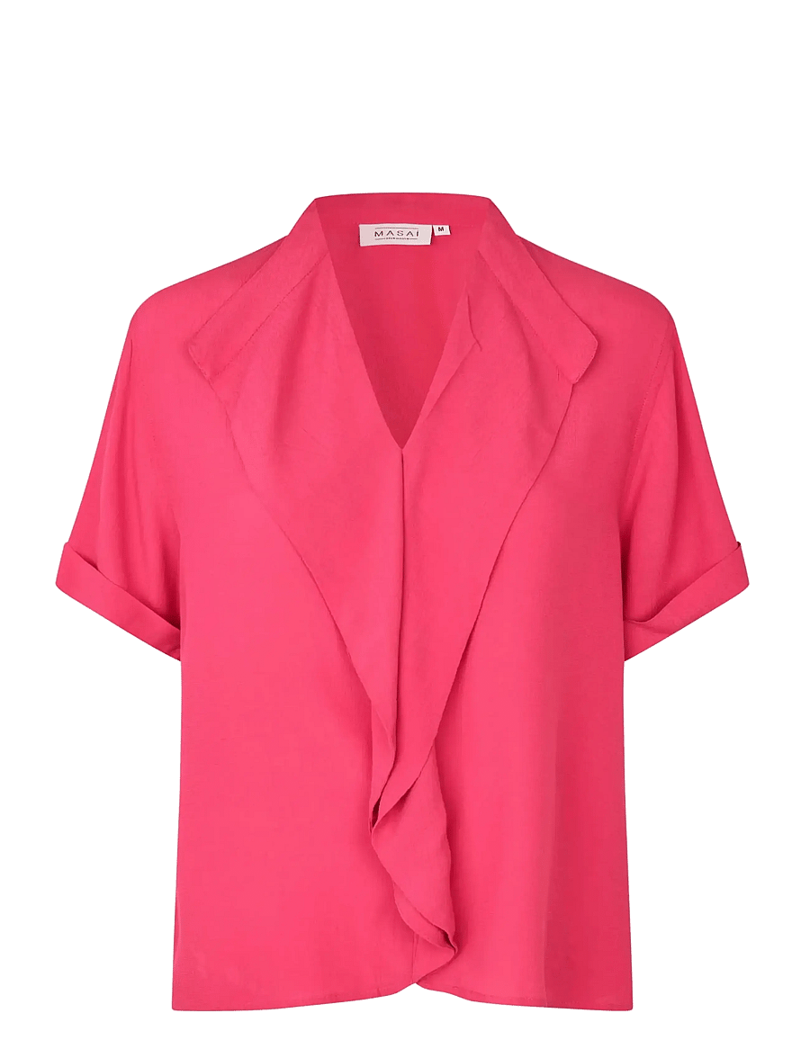 Masai - MaDyvora - short-sleeved blouses - carmine - 1