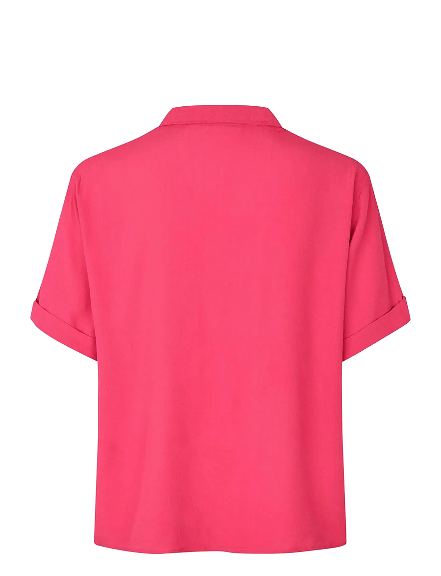 Masai - MaDyvora - short-sleeved blouses - carmine - 2