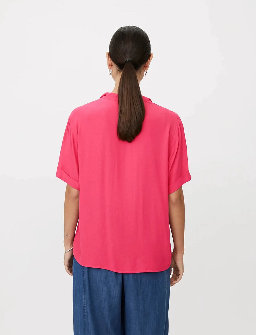 Masai - MaDyvora - short-sleeved blouses - carmine - 5