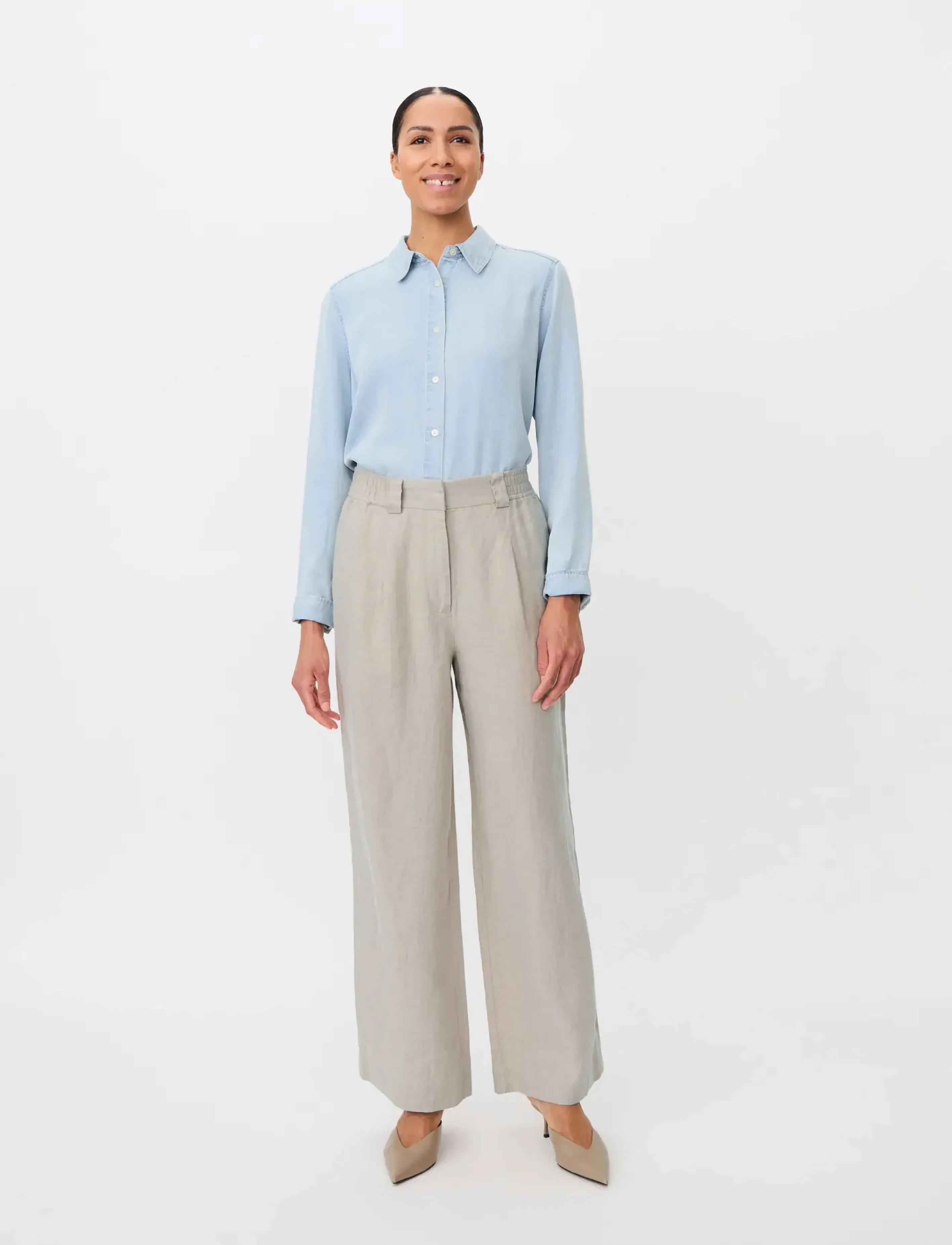Masai - MaPriselle - laia säärega püksid - natural - 5