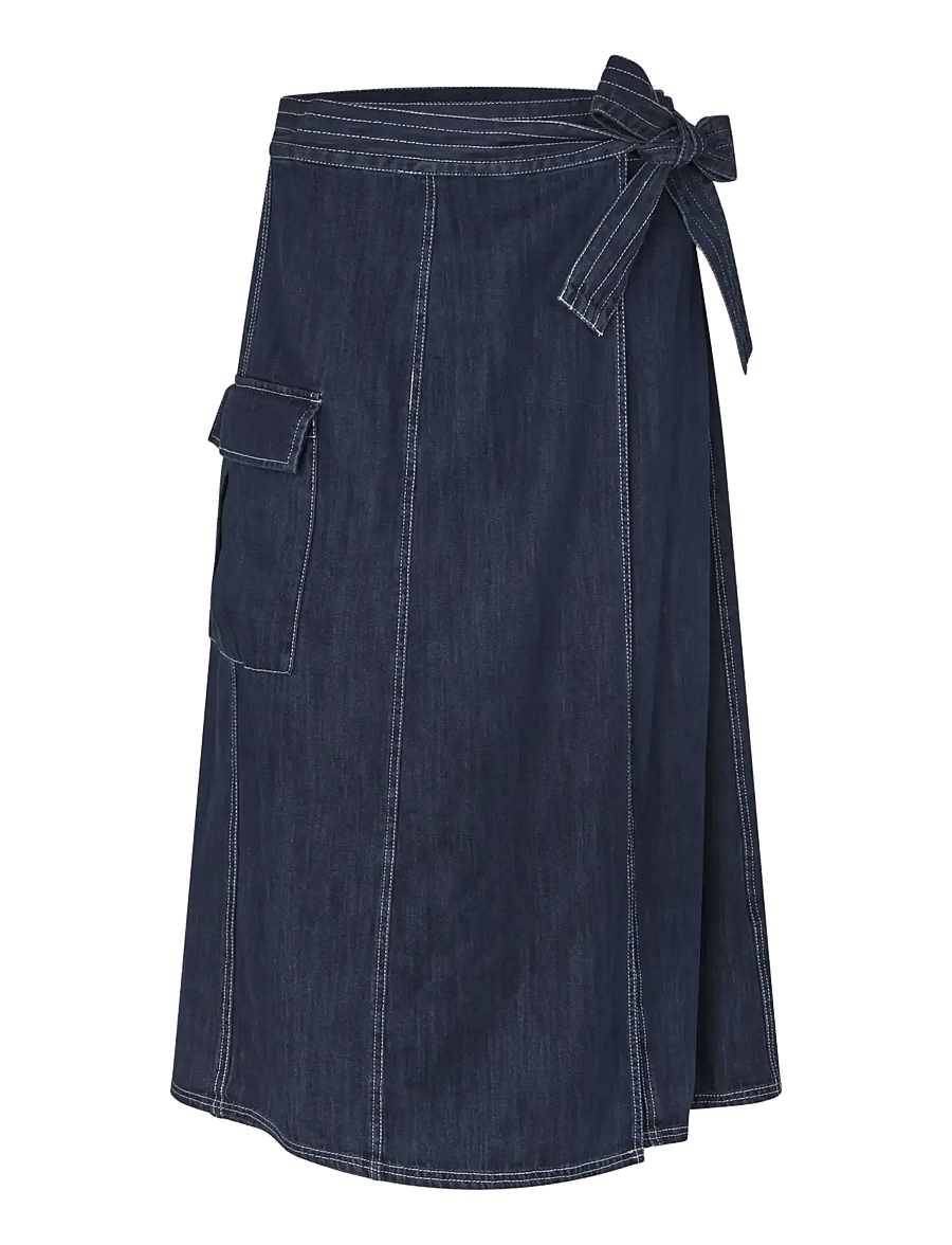 Masai - MaSanchiana - slå-om-nederdele - dark denim - 1