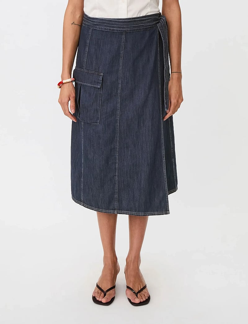 Masai - MaSanchiana - susiaučiami sijonai - dark denim - 0
