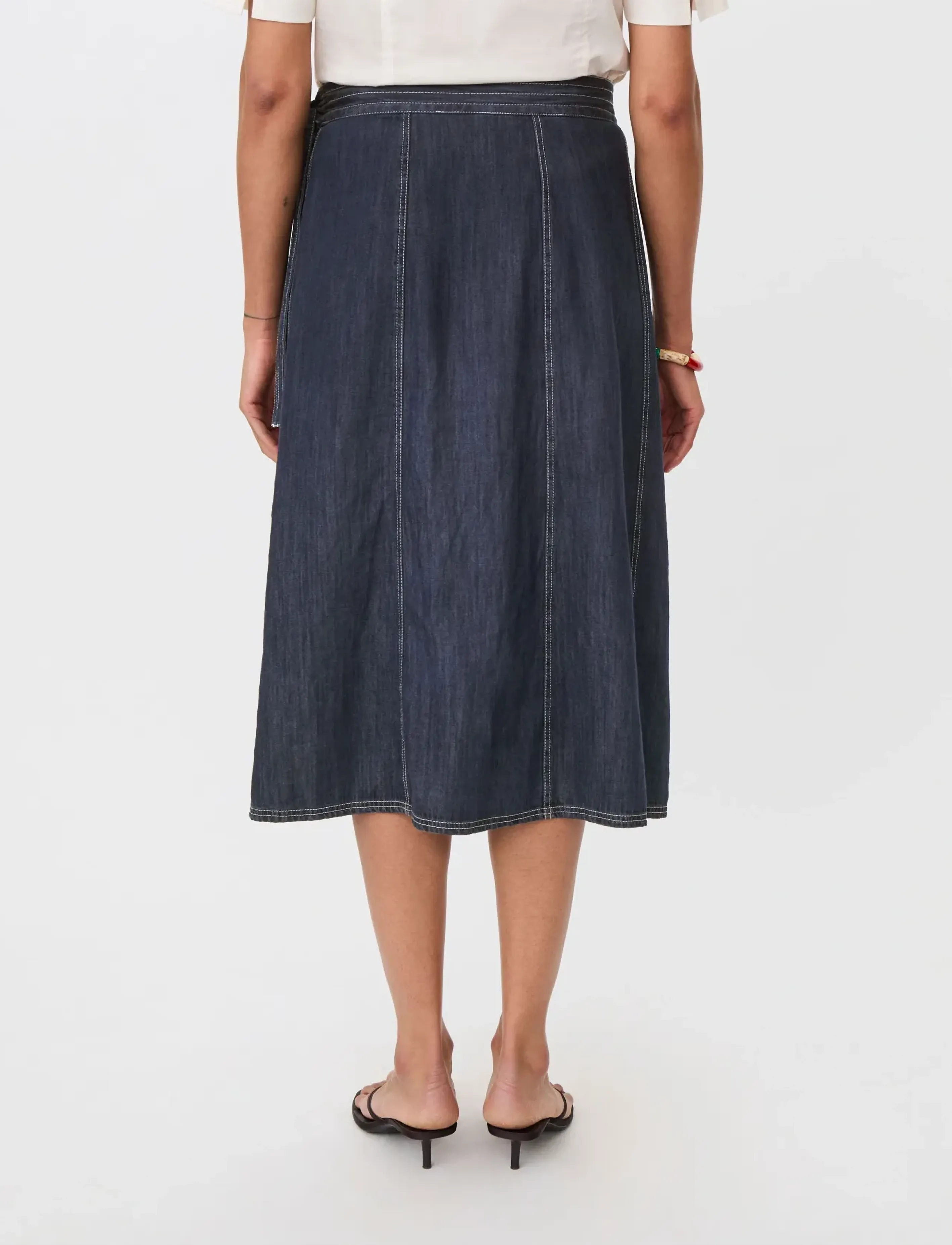 Masai - MaSanchiana - slå-om-nederdele - dark denim - 3