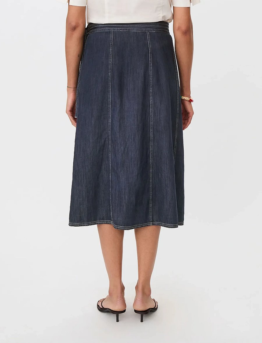 Masai - MaSanchiana - slå-om-nederdele - dark denim - 3