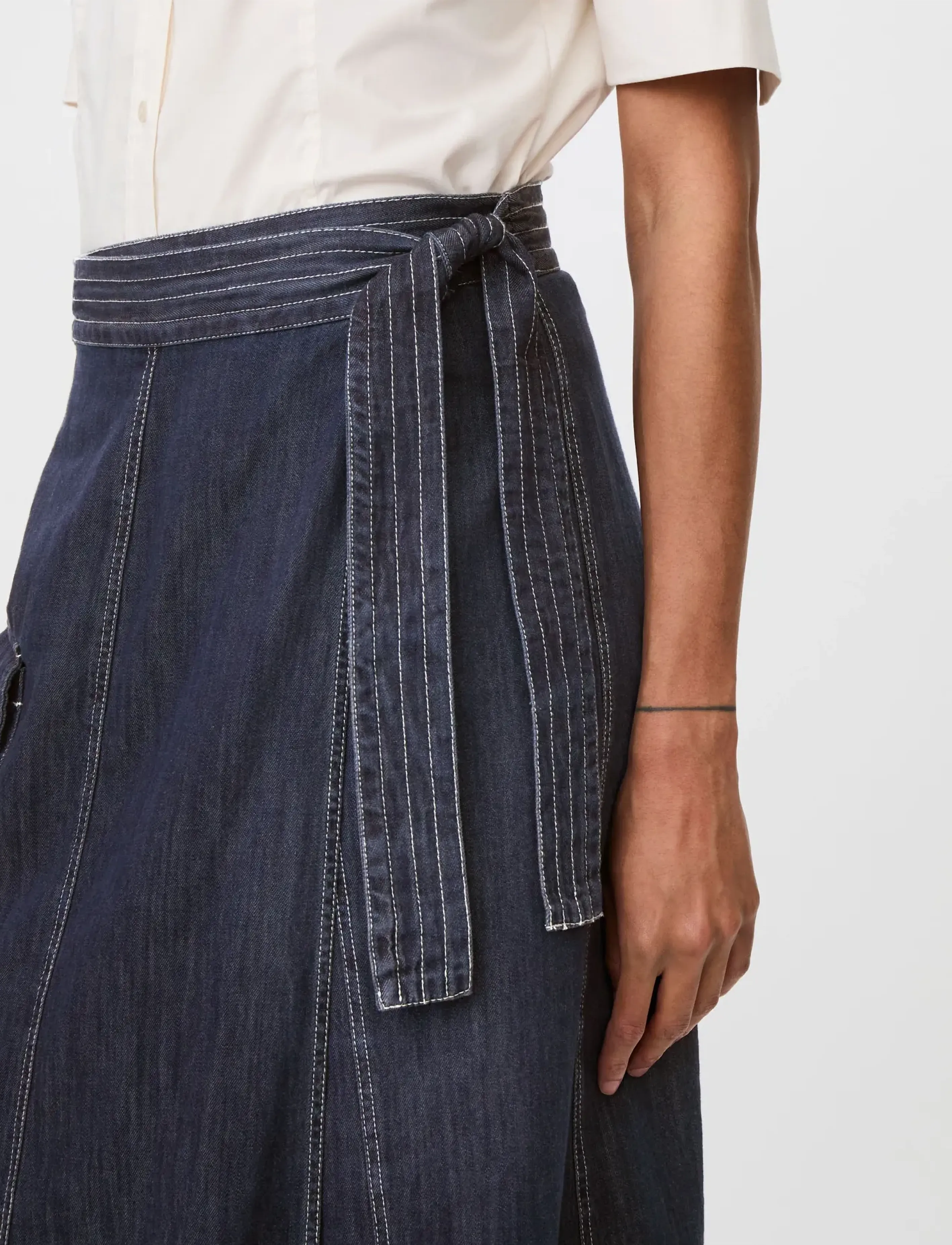 Masai - MaSanchiana - slå-om-nederdele - dark denim - 4