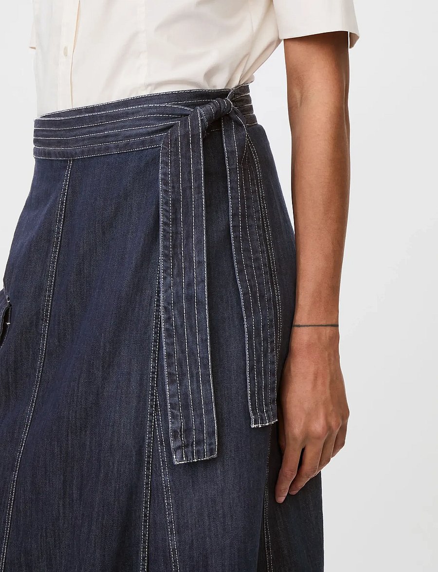 Masai - MaSanchiana - slå-om-nederdele - dark denim - 4