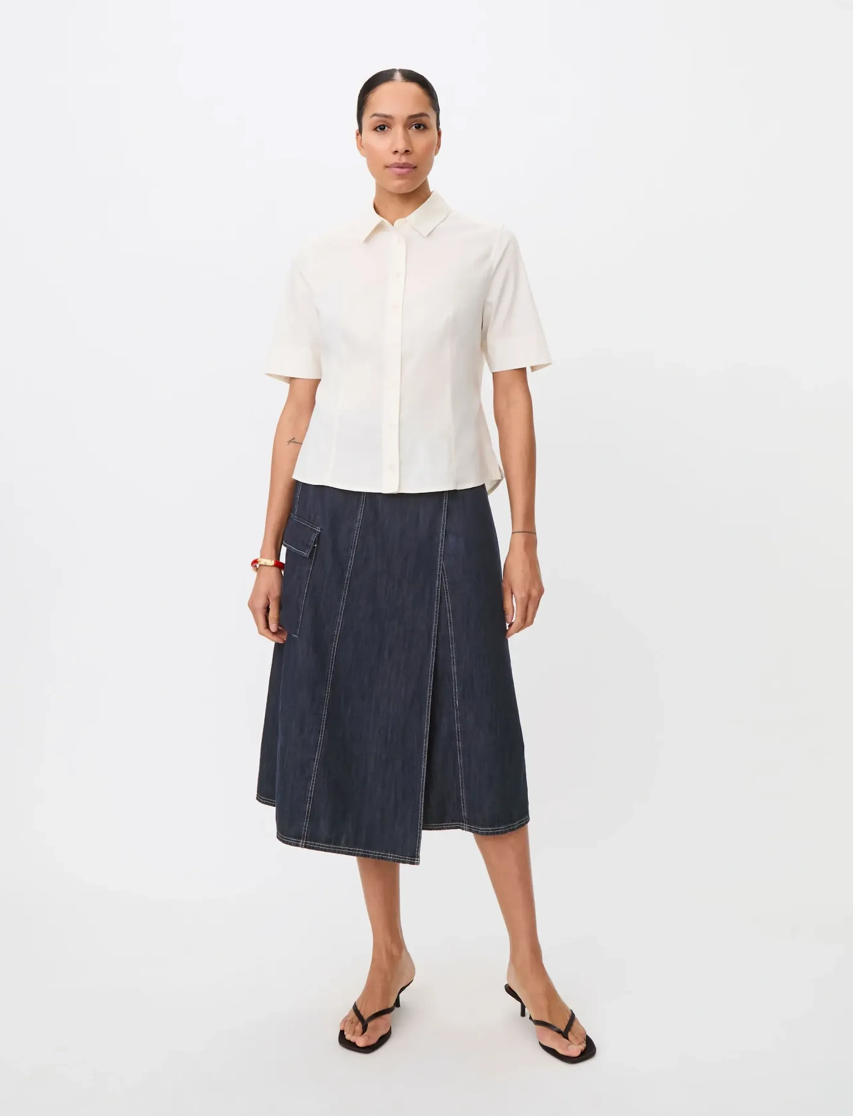 Masai - MaSanchiana - slå-om-nederdele - dark denim - 5
