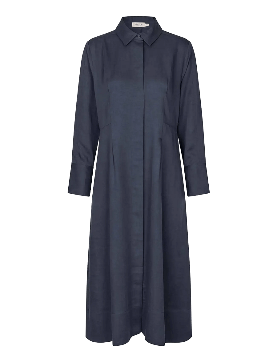 Masai - MaNysandra - skjortekjoler - dress blue - 1