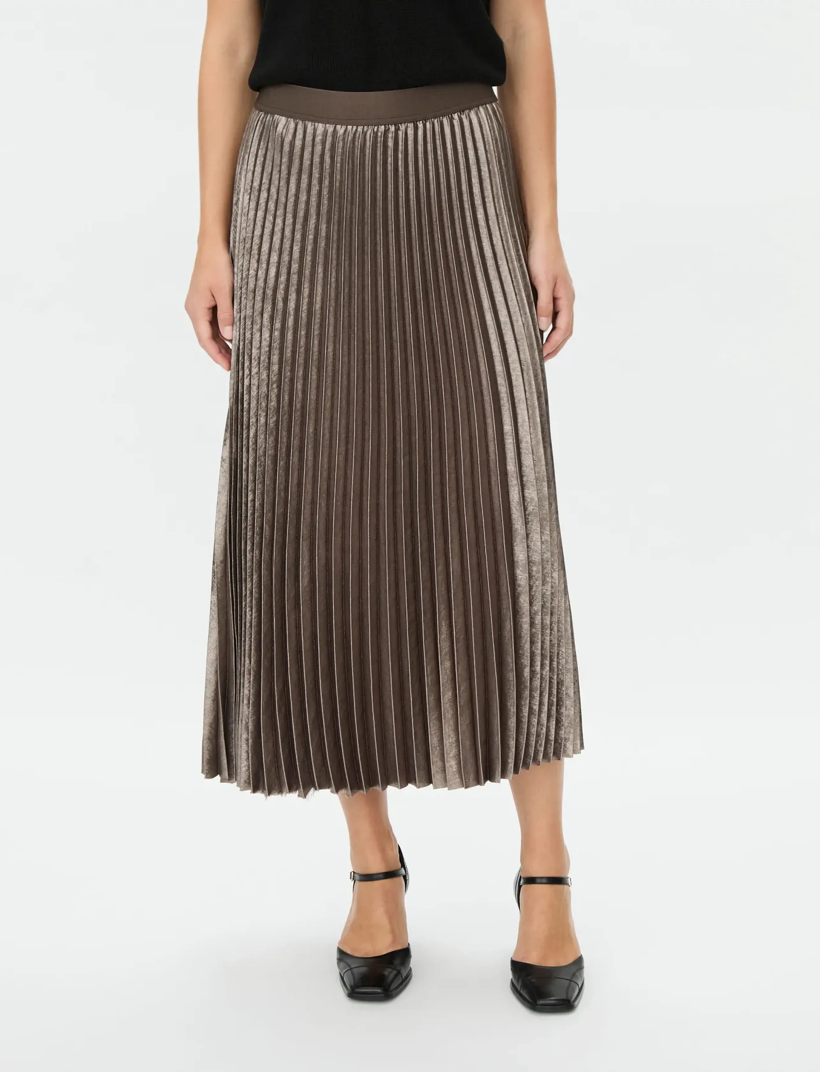 Masai - MaSanai - plisseeritud seelikud - dull gold - 3