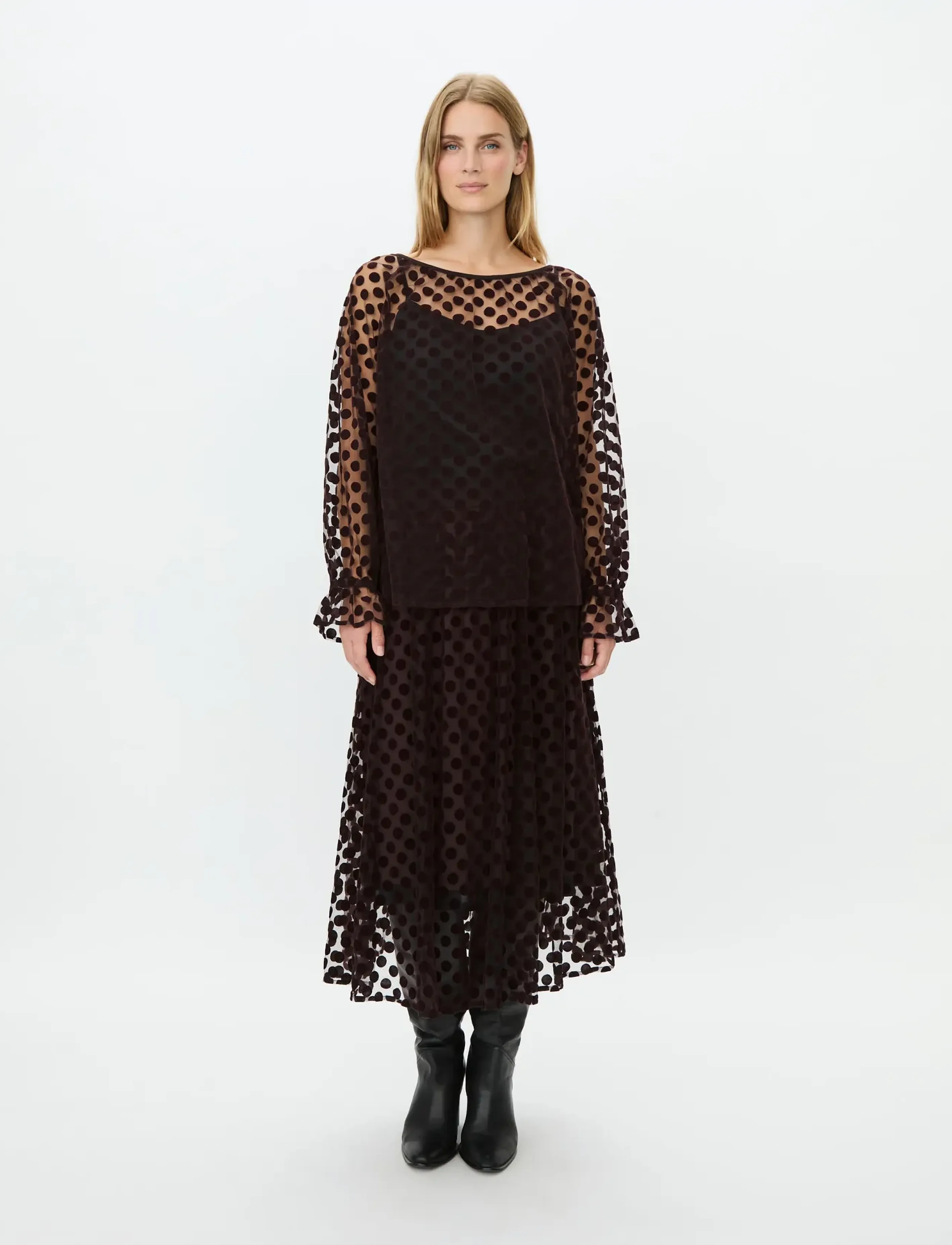 Masai - MaShania - midi nederdele - chocolate plum - 0