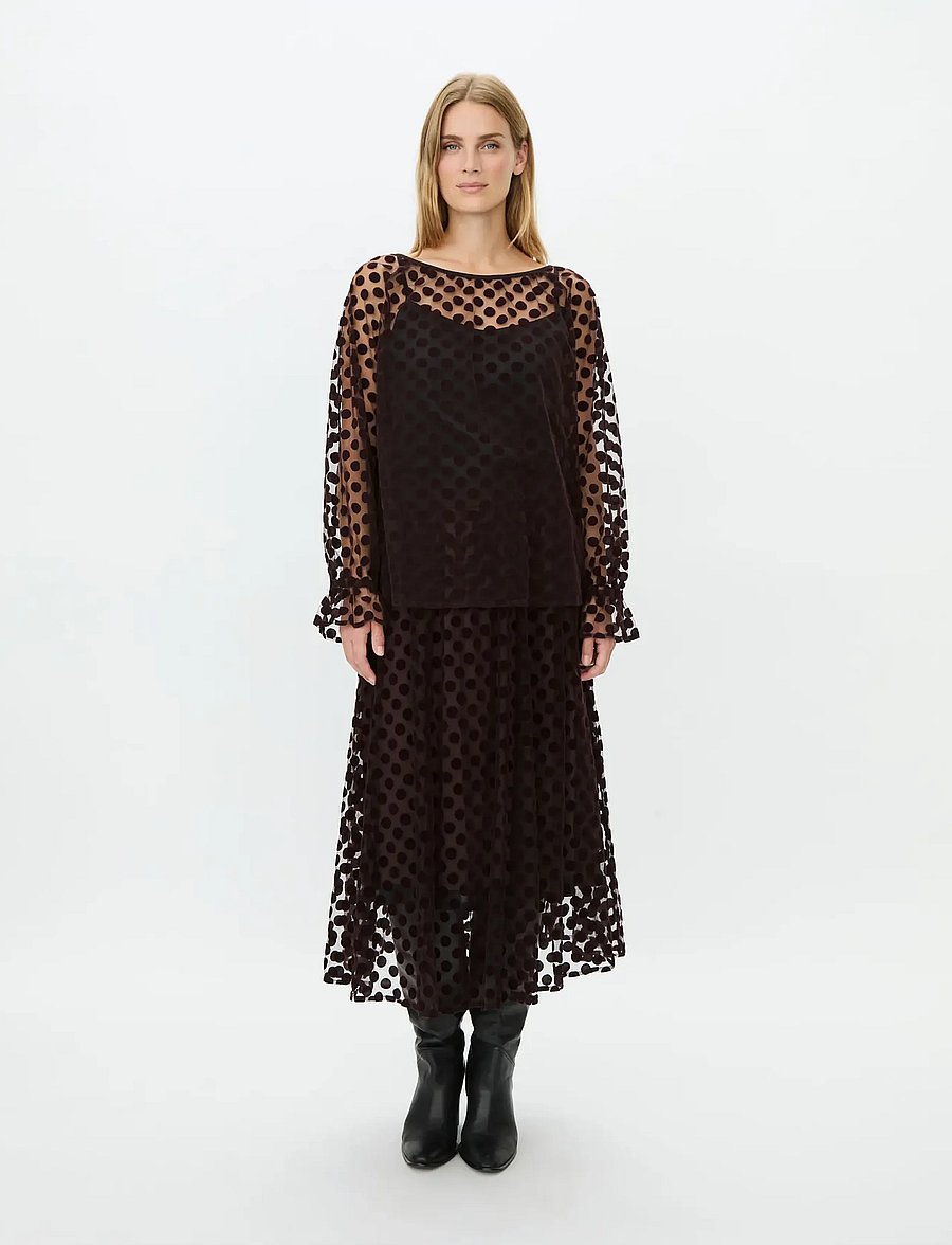 Masai - MaShania - midi nederdele - chocolate plum - 0