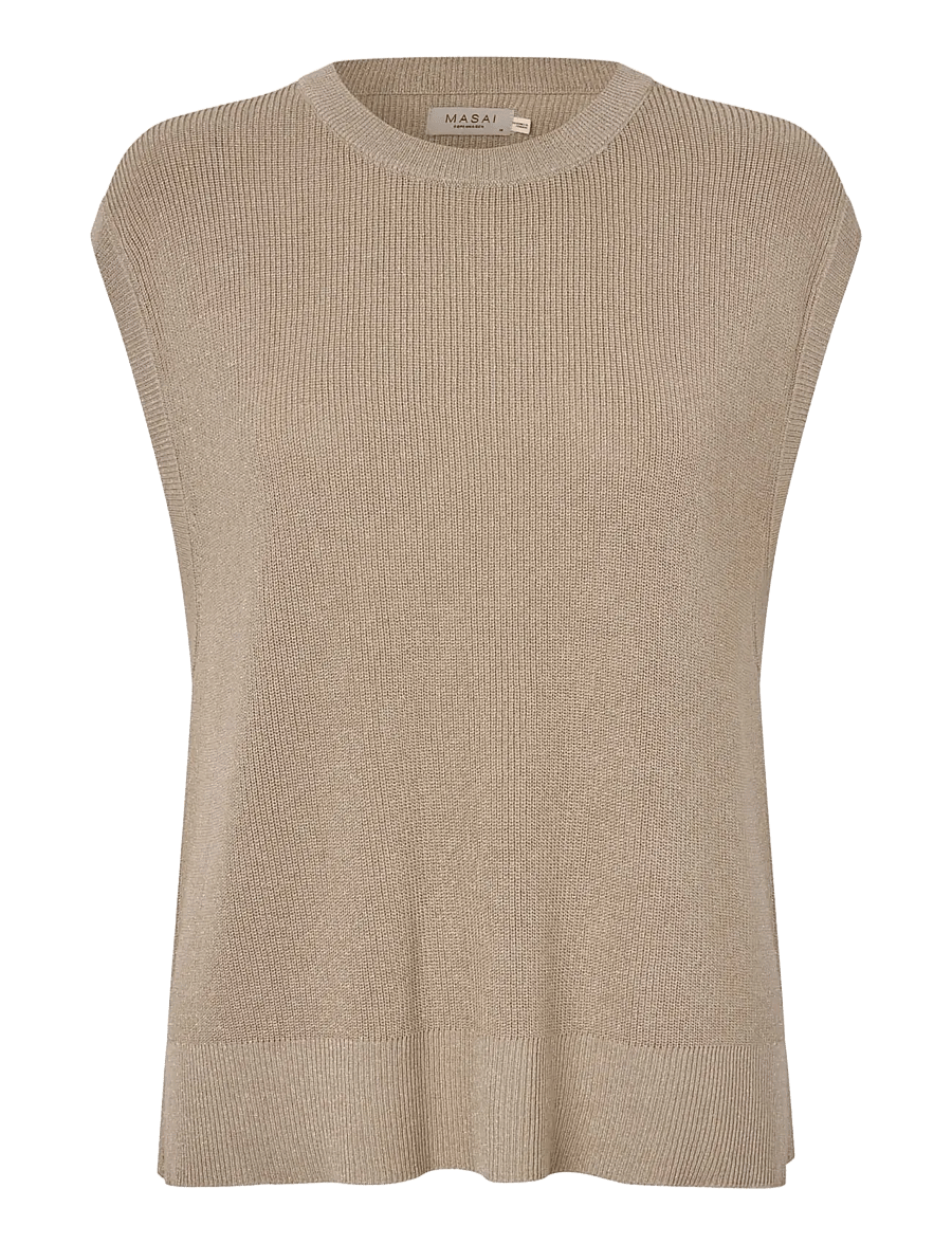 Masai - MaFabel - stickade västar - feather grey - 1