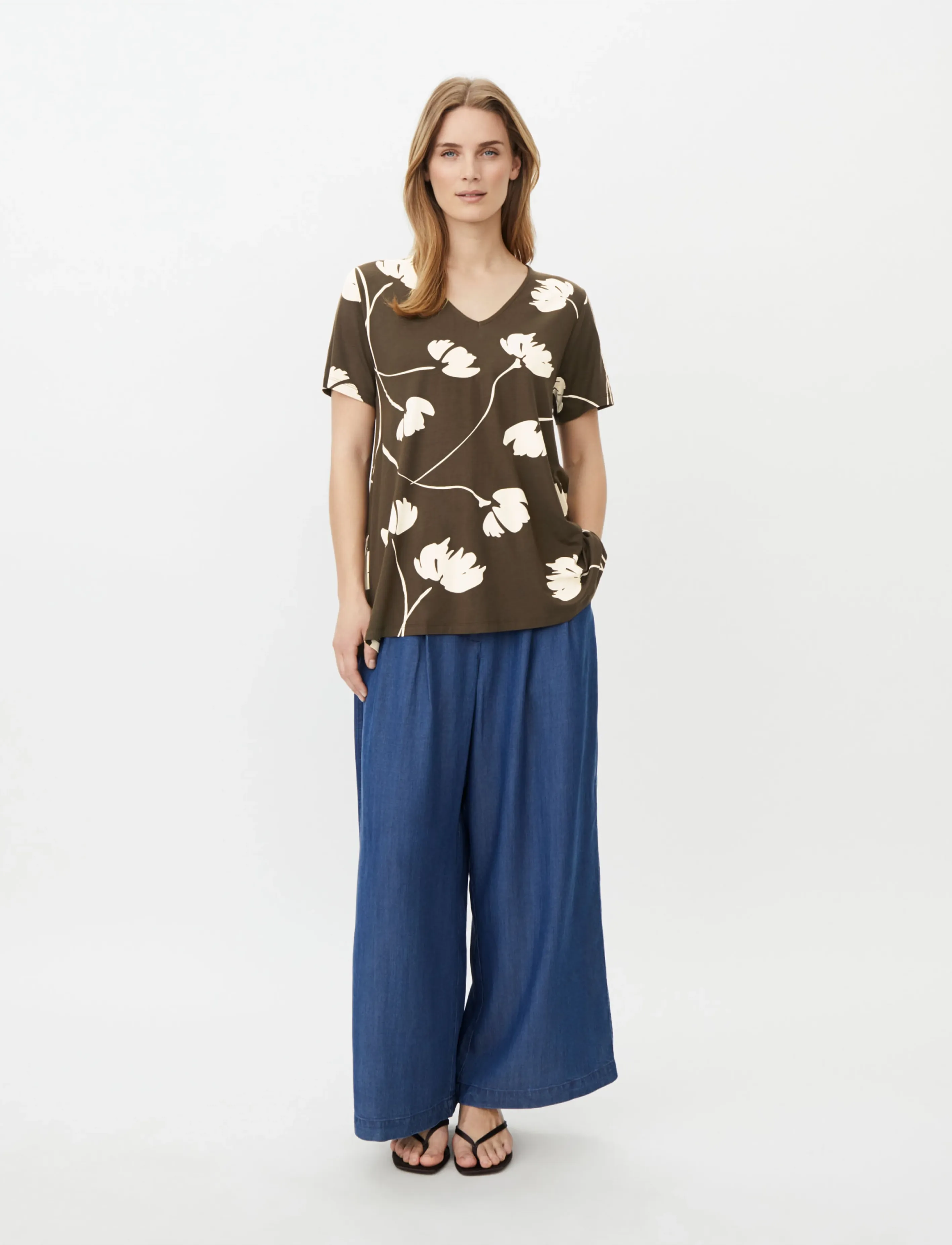 Masai MaDarlene - T-särgid - SLATE BLACK / khaki/green