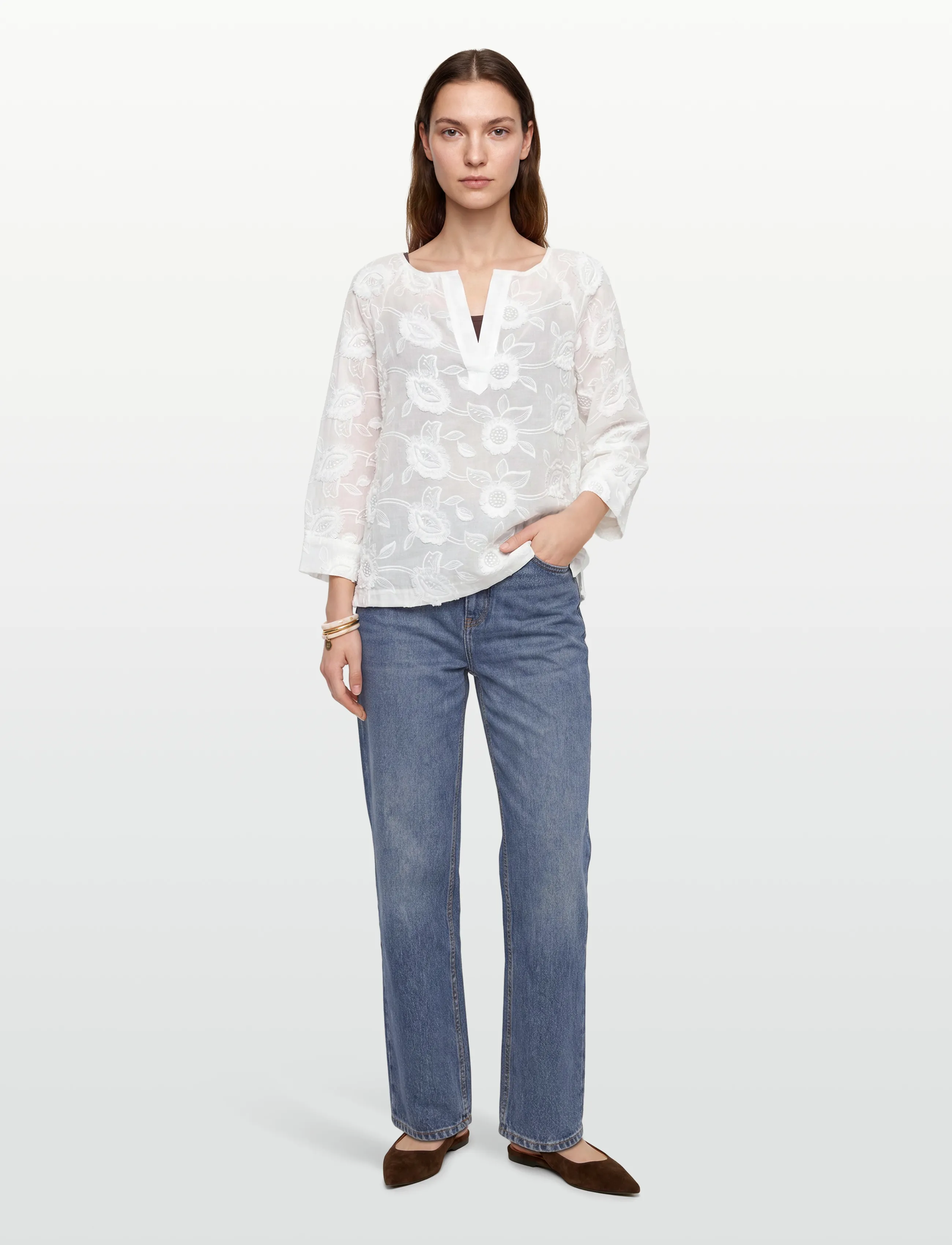 Masai Mabrenya, S, White, Bluser > Langærmede, Dame