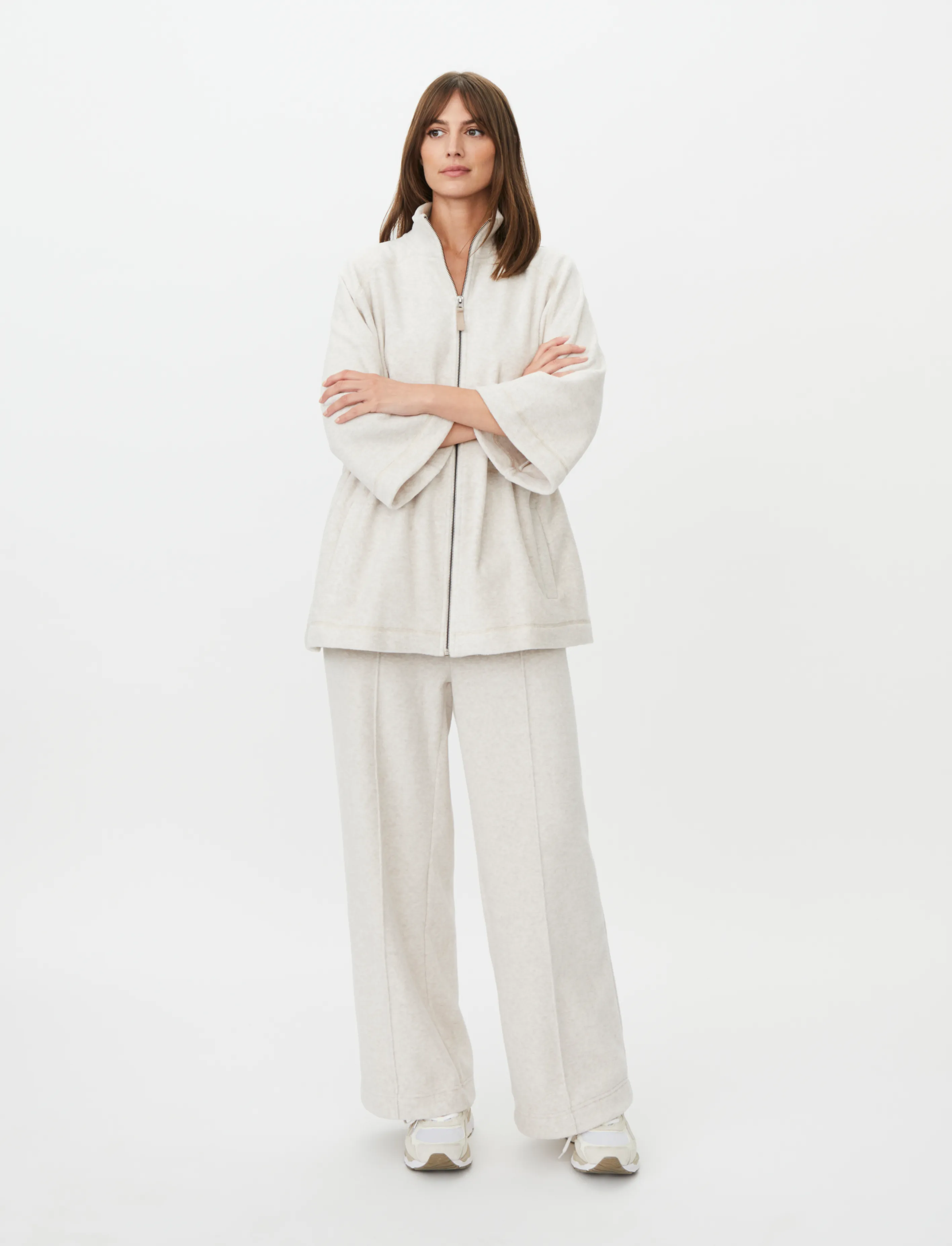 Masai MaPeira - Hosen mit weitem Bein - BEIGE MELANGE / beige