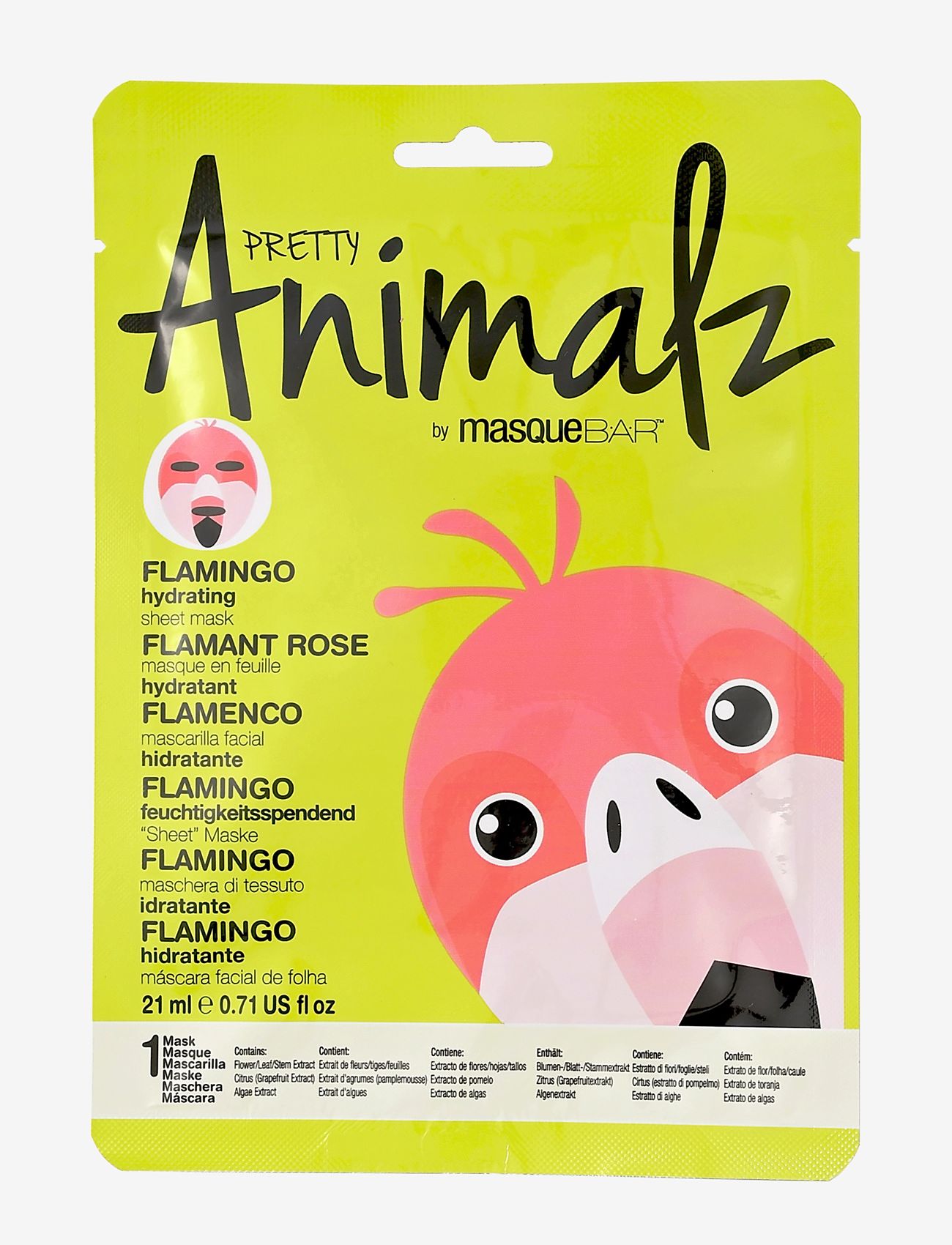 Masque B.A.R - MasqueBar Animalz Flamingo Sheet Mask - sheet masks - no colour - 0