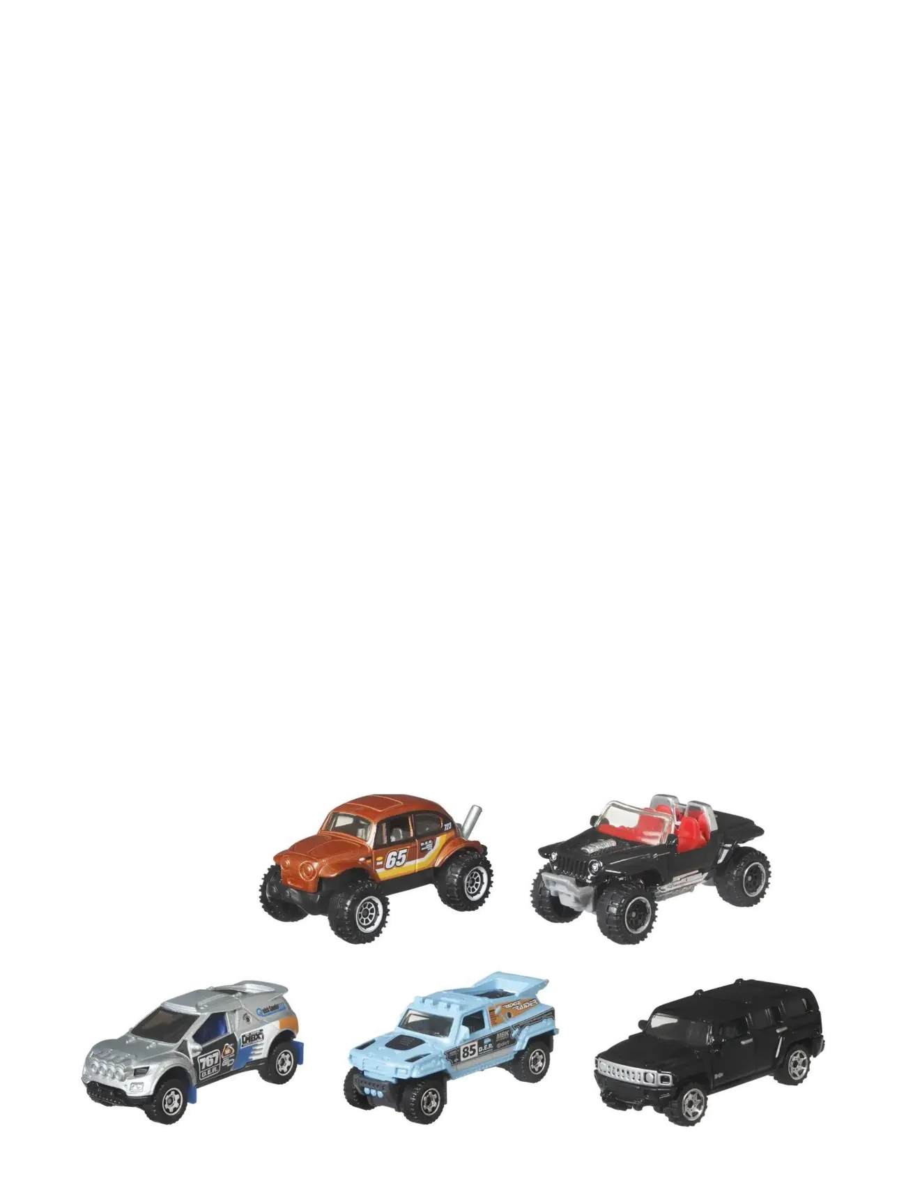 Matchbox - 1:64 Scale Die-Cast Toy Cars or Trucks, Set of 5 (Styles May Vary) - laveste priser - multi color - 1